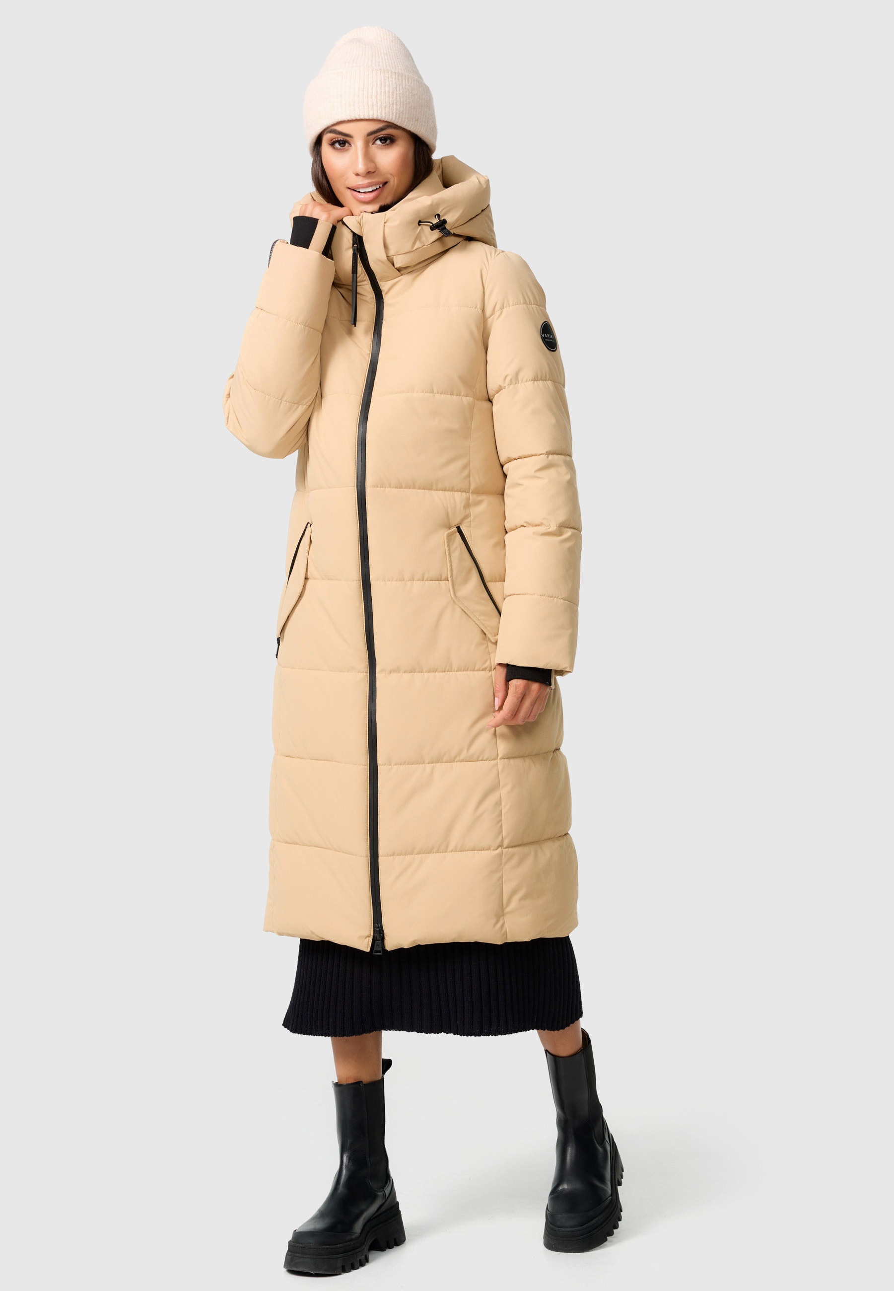 Marikoo Steppjacke »Marikoo Zuraraa lange Damen Winter Steppjacke B989«