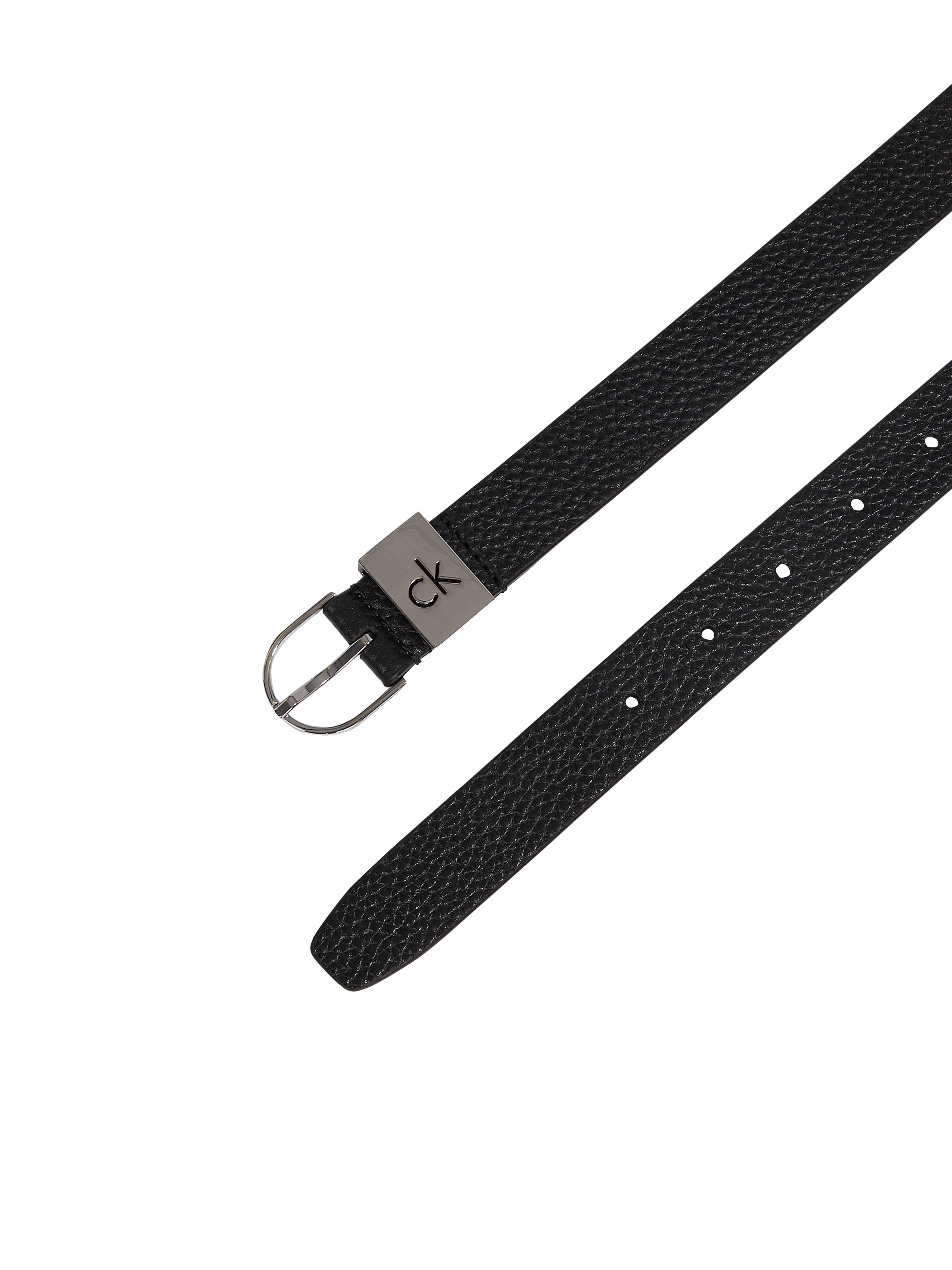 Calvin Klein Ledergürtel »CK LOOP THIN ROUND BUCKLE 2.5«, Logoprägung