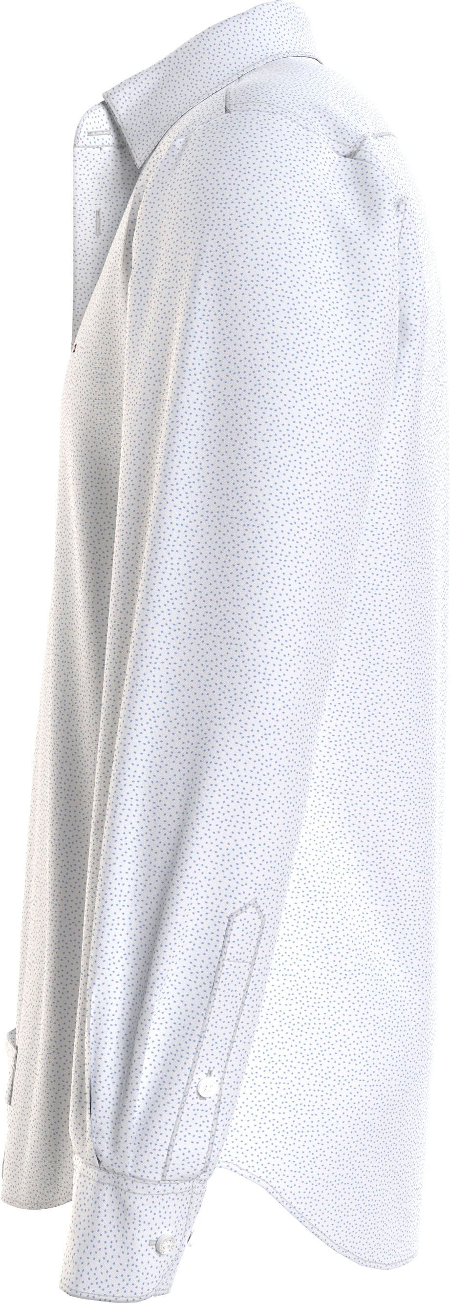 Tommy Hilfiger Langarmhemd »CL W-TILE PRINT RF SHIRT«, mit dezenter Labelflag auf der Brust