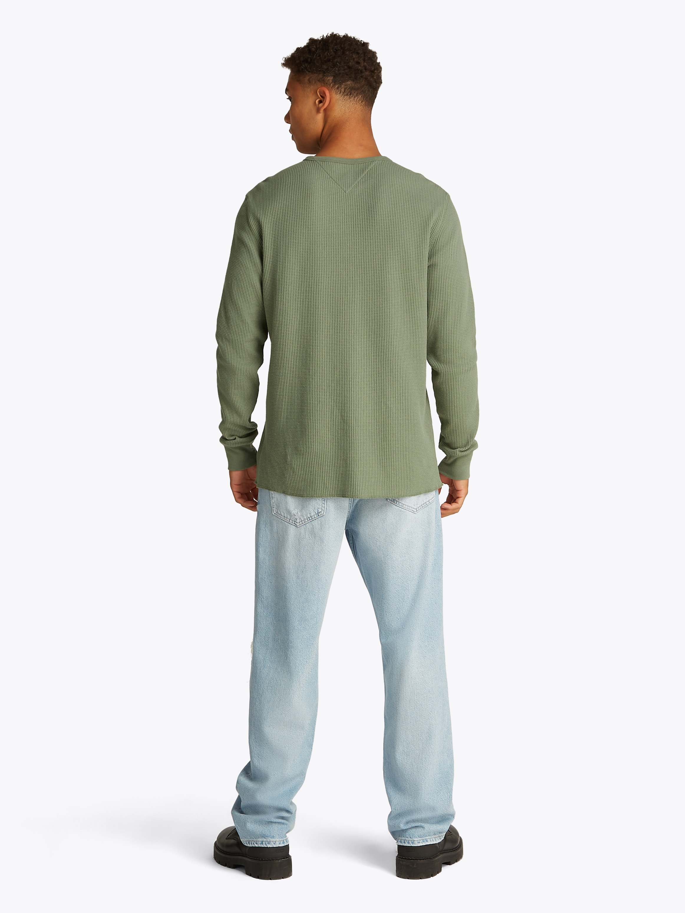 Tommy Jeans Langarmshirt »TJM SLIM WAFFLE L/S TEE EXT«, mit Waffelstruktur