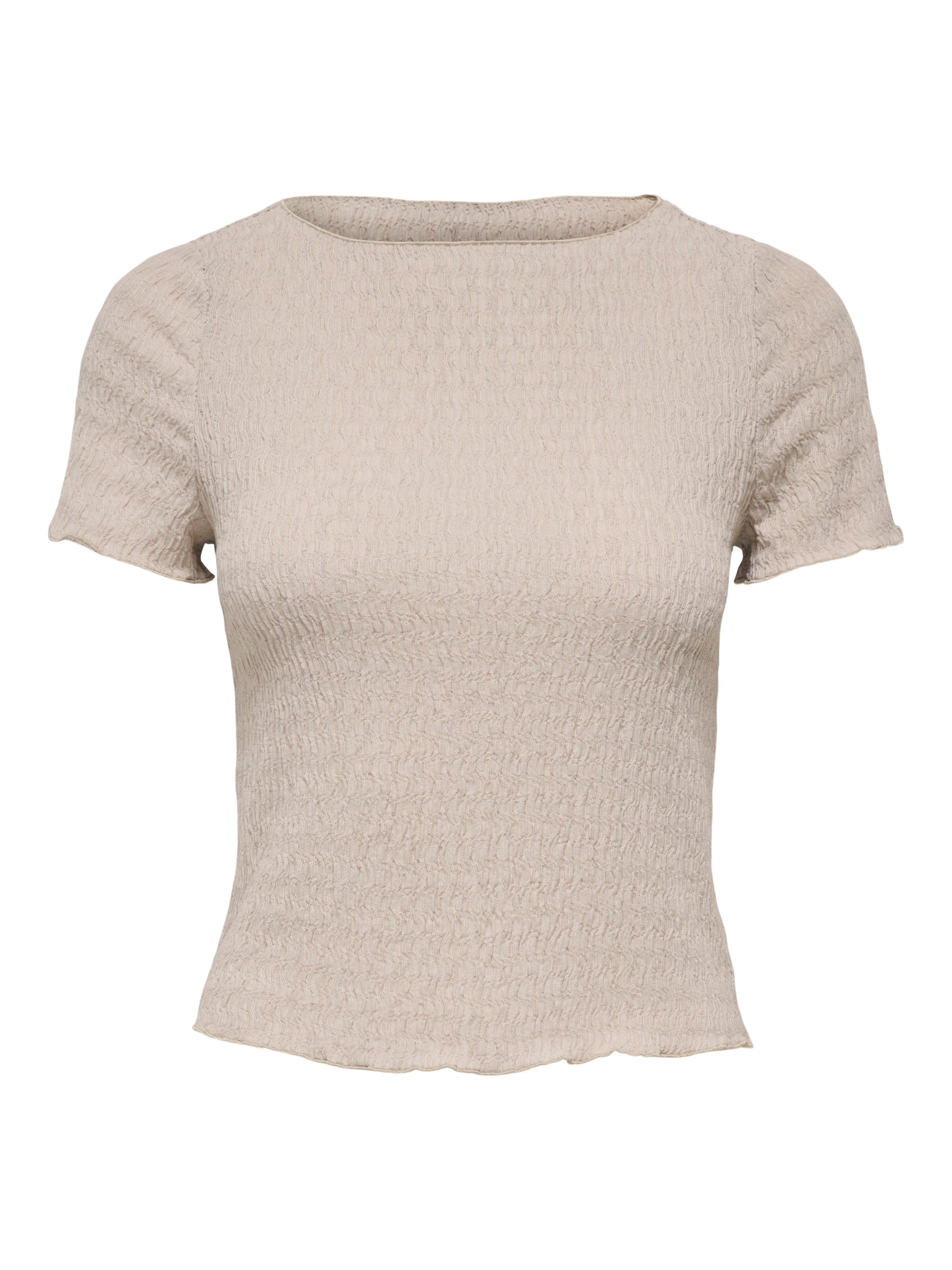 ONLY Kurzarmshirt »ONLILSE S/S TOP STRUCTURE JRS NOOS« Kunstfaser, regular fit