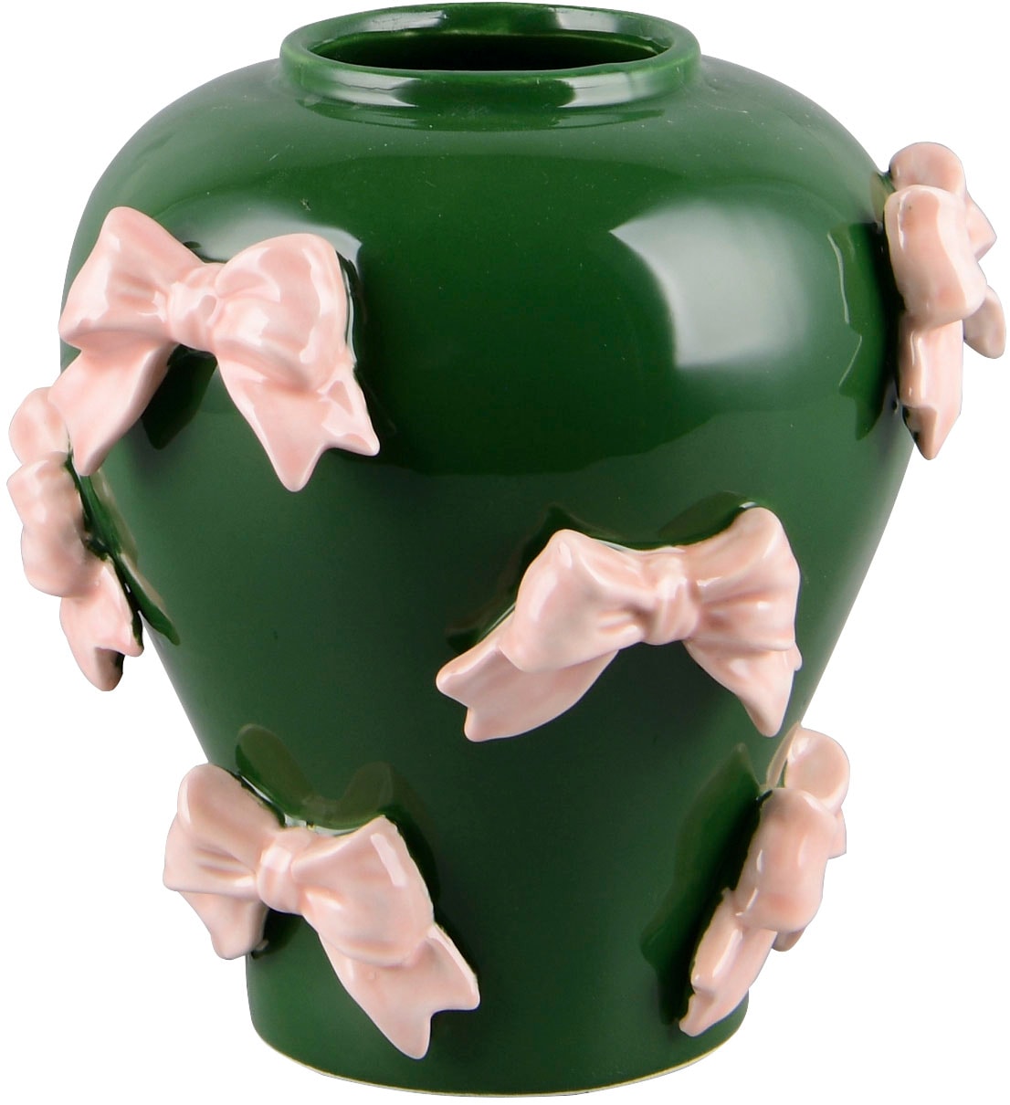 MIRRORS AND MORE Dekovase »BAILY« Bunte Dekovase mit Schleifen