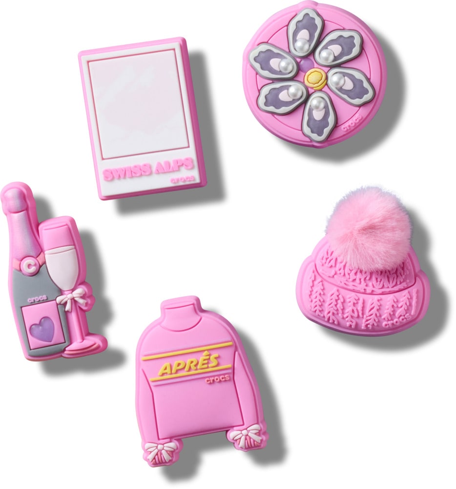 Crocs Schuhanstecker »Jibbitz™ Apres Girl« Set, Kein Spielzeug. Nicht für Kinder unter 3 Jahren geeignet, 5 Stk. Charm, Anstecker, Set im Apre Ski Look