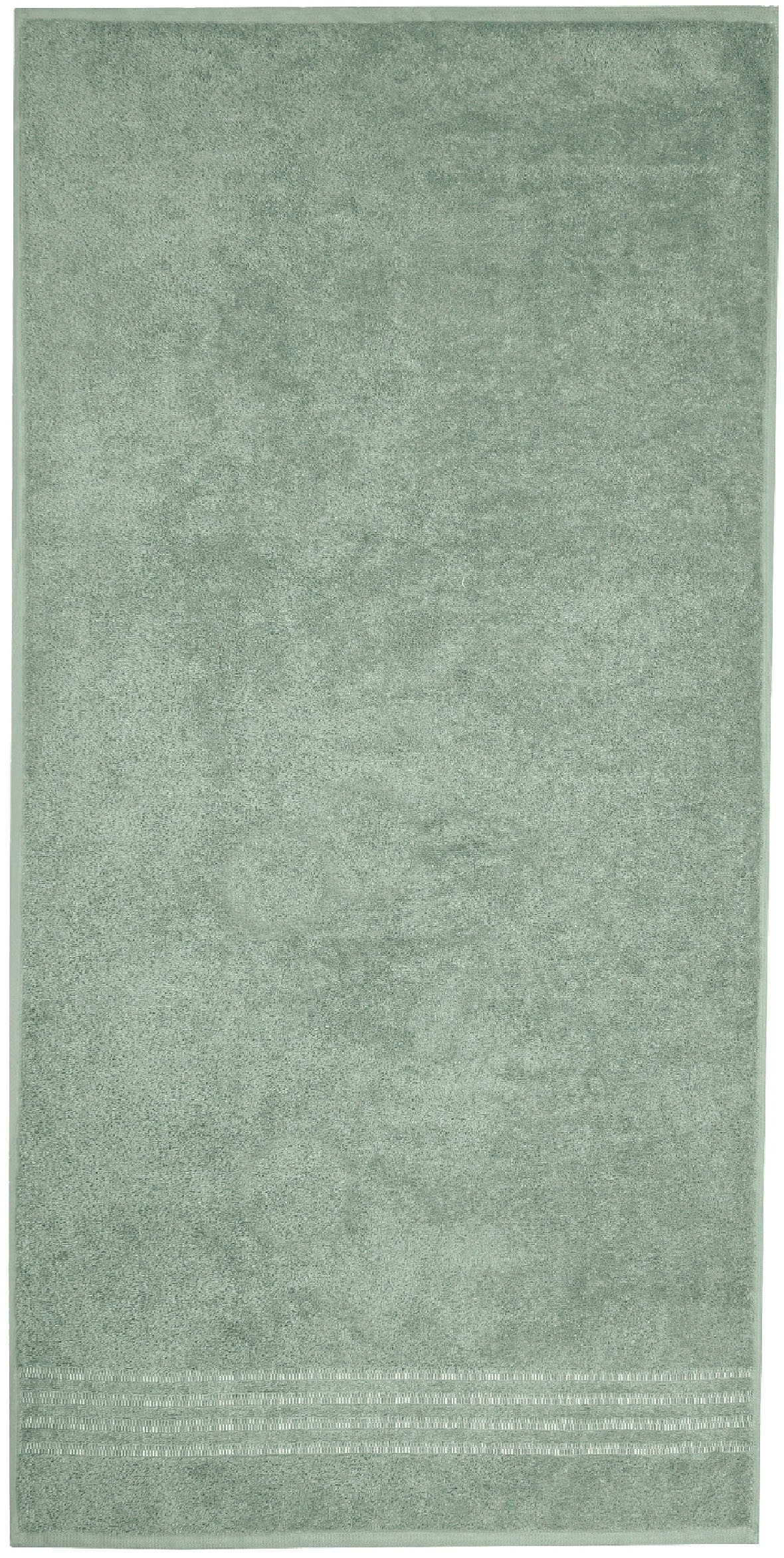 Schiesser Duschtücher »Milano aus 100% Baumwolle mit eleganter Bordüre in Hoch-Tief-Optik«, (Set, 2 St., 2er Set Badetücher 70 x 140 cm), Made in Green