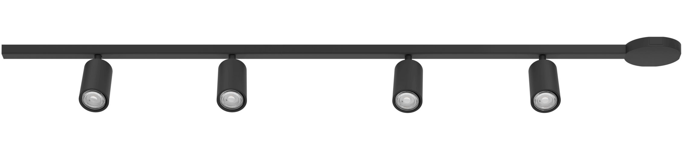 EGLO LED Deckenleuchte »EASYT SET 4 SPOTS System - Alu, Kunststoff - GU10 - 4X10W - IP20« GU10 1 Stk. Schienensystem, Deckenleuchte Schienenleiste, L192,5 x B5,5 x H14 cm