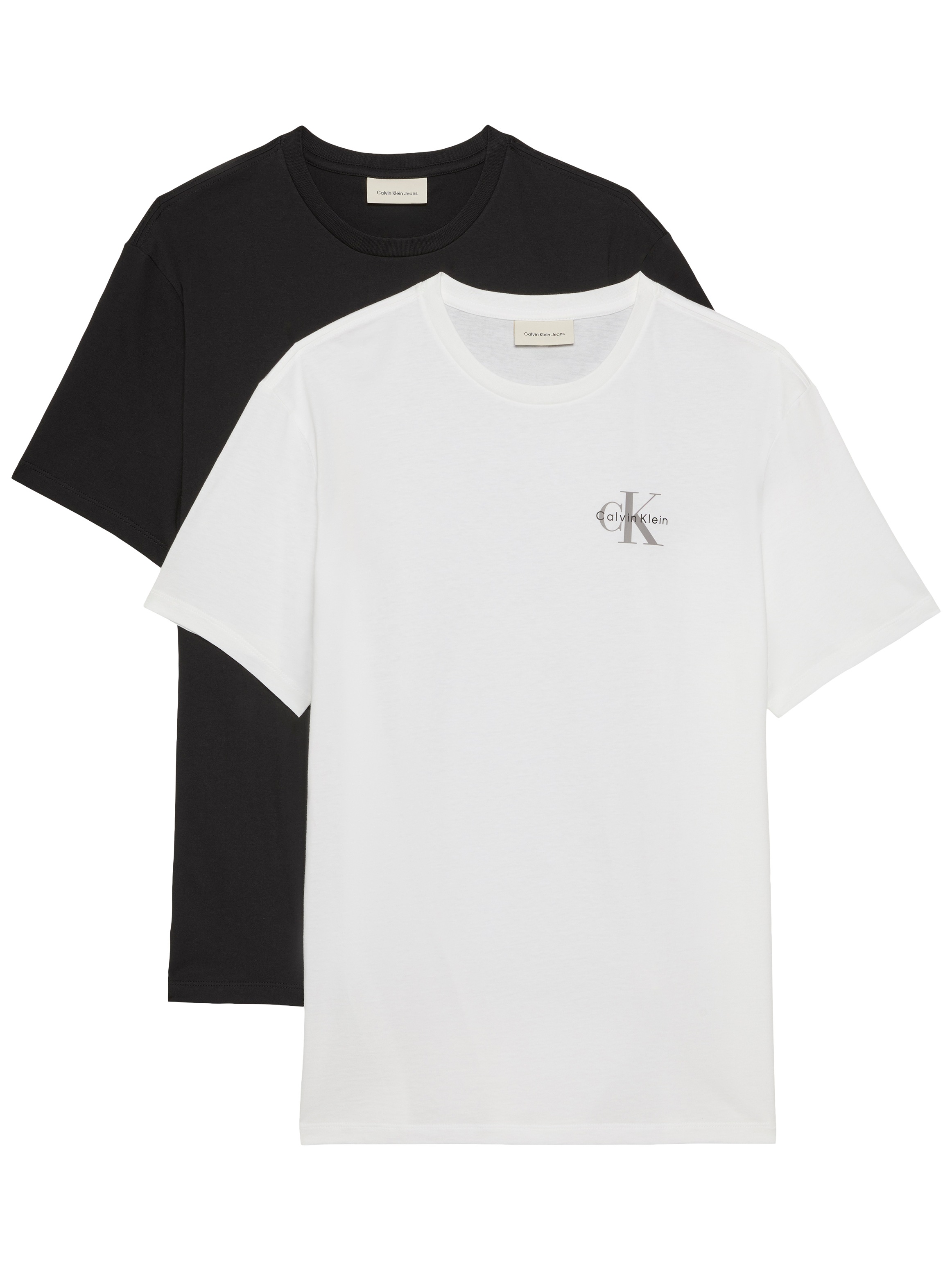 Calvin Klein Jeans T-Shirt »CLASSIC MICRO MONOLOGO 2PK« Set, 2 tlg. Regular fit mit Rundhalsausschnitt