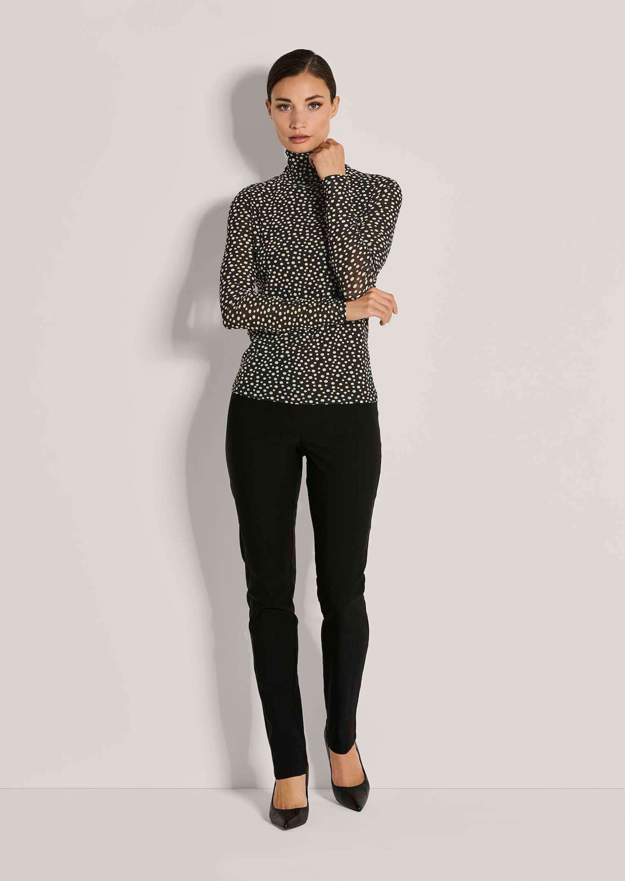 MADELEINE Langarmshirt »Blusenshirt Elegantes Oberteil mit Pünktchen-Design«