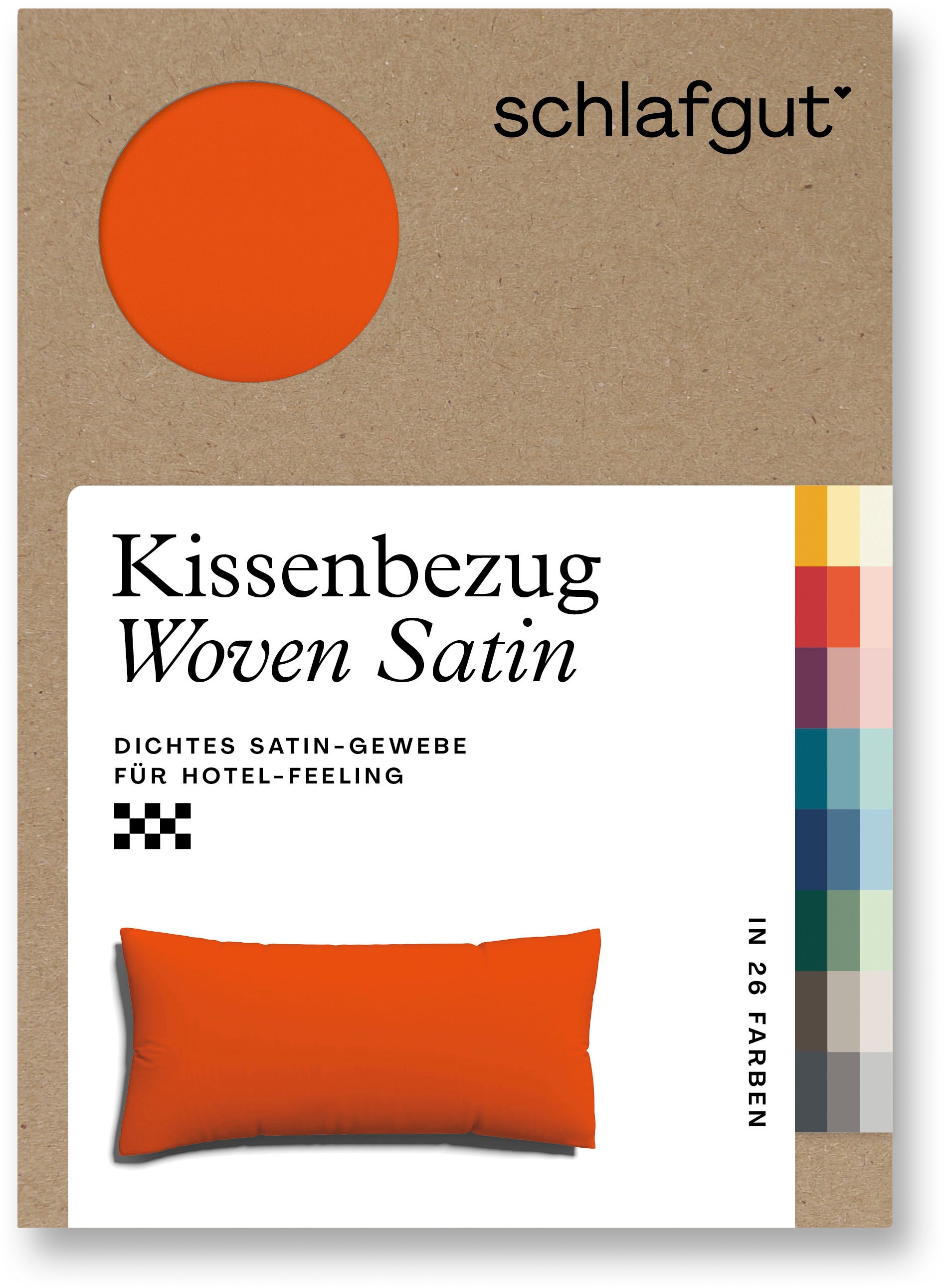 Schlafgut Kissenbezug »Woven Satin aus Mako-Baumwolle, langlebig, pflegeleicht, dicht gewebt«, (1 St.), Kissenhülle mit Reißverschluss, passender Bettbezug erhältlich