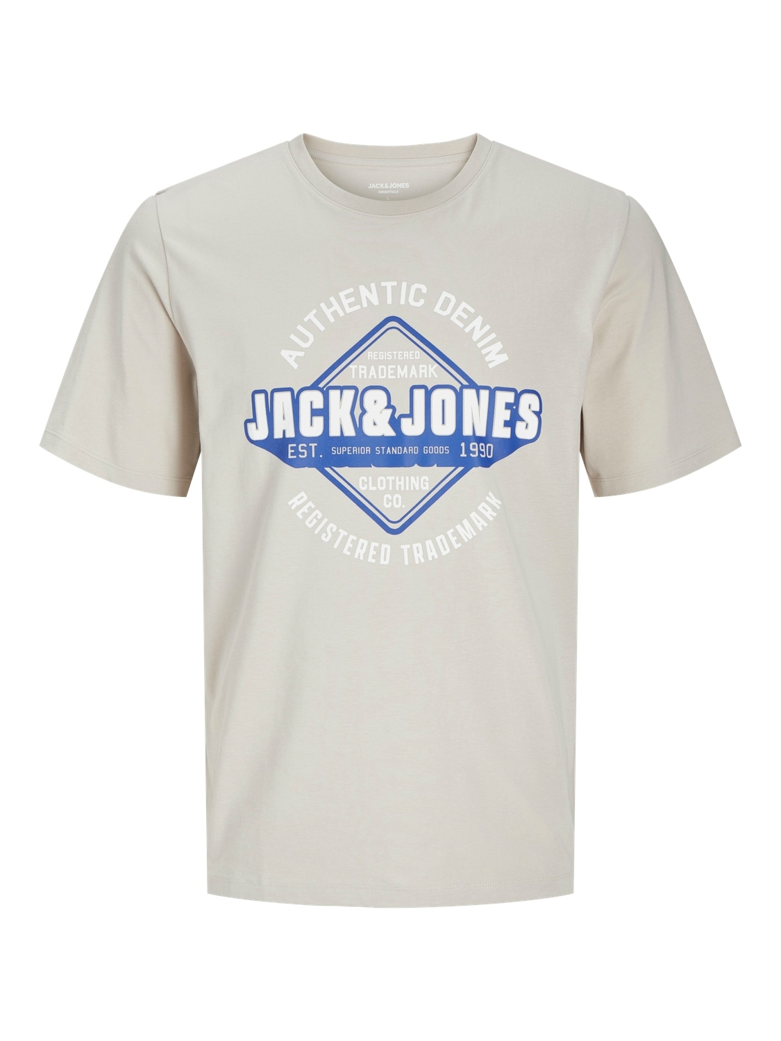 Jack & Jones Rundhalsshirt »JJELOGO TEE SS O-NECK 2 COL SS25 SN«, mit Logo Print