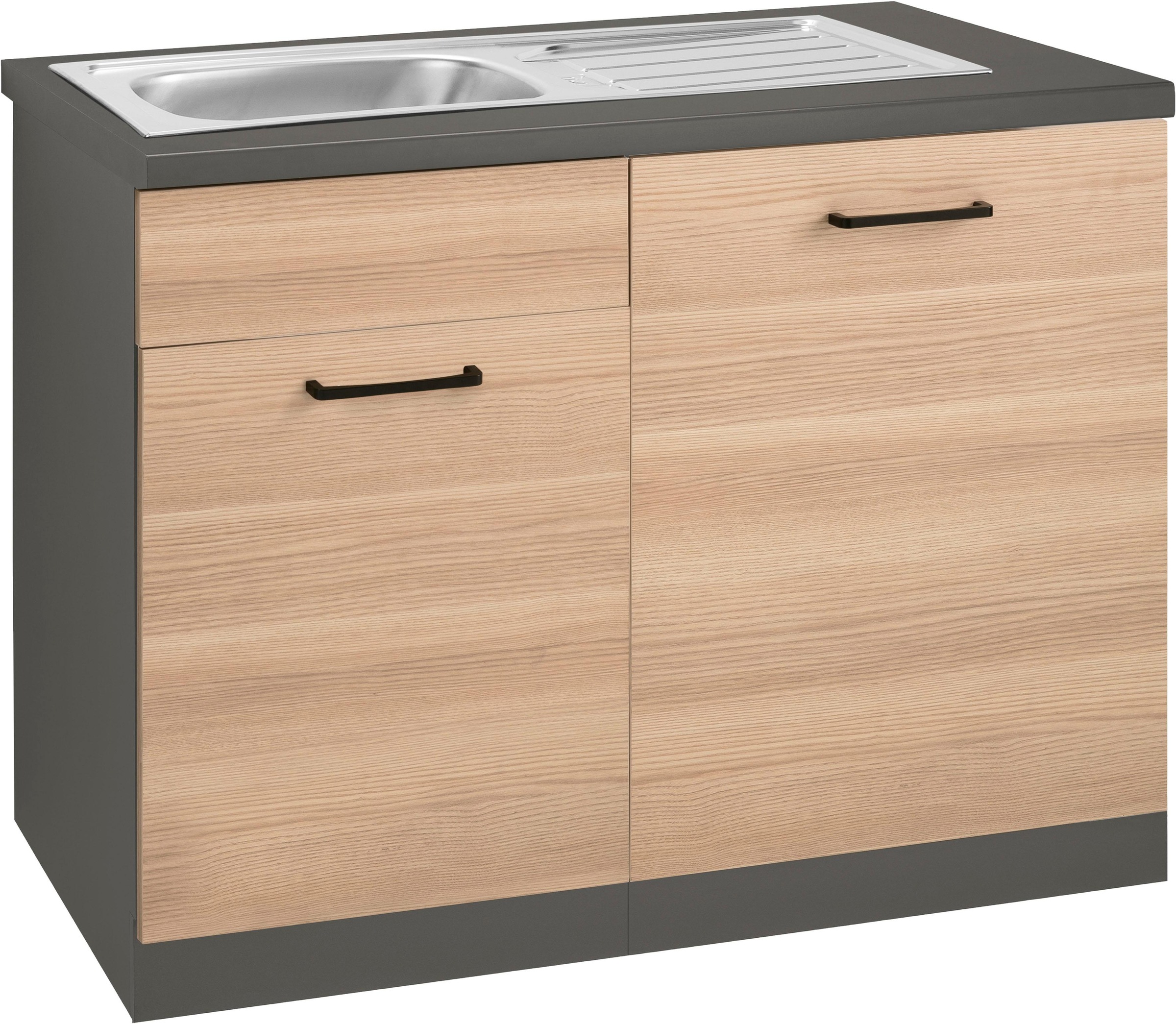 wiho Küchen Spülenschrank »Esbo«, 110 cm breit, inkl. Tür/Sockel für Geschirrspüler