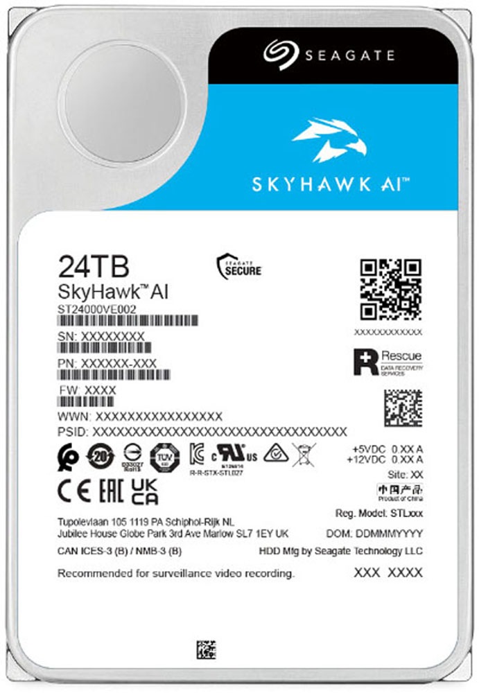 Seagate interne HDD-Festplatte »SkyHawk AI 24 TB« 3.5 24 TB Anschluss Serial ATA III