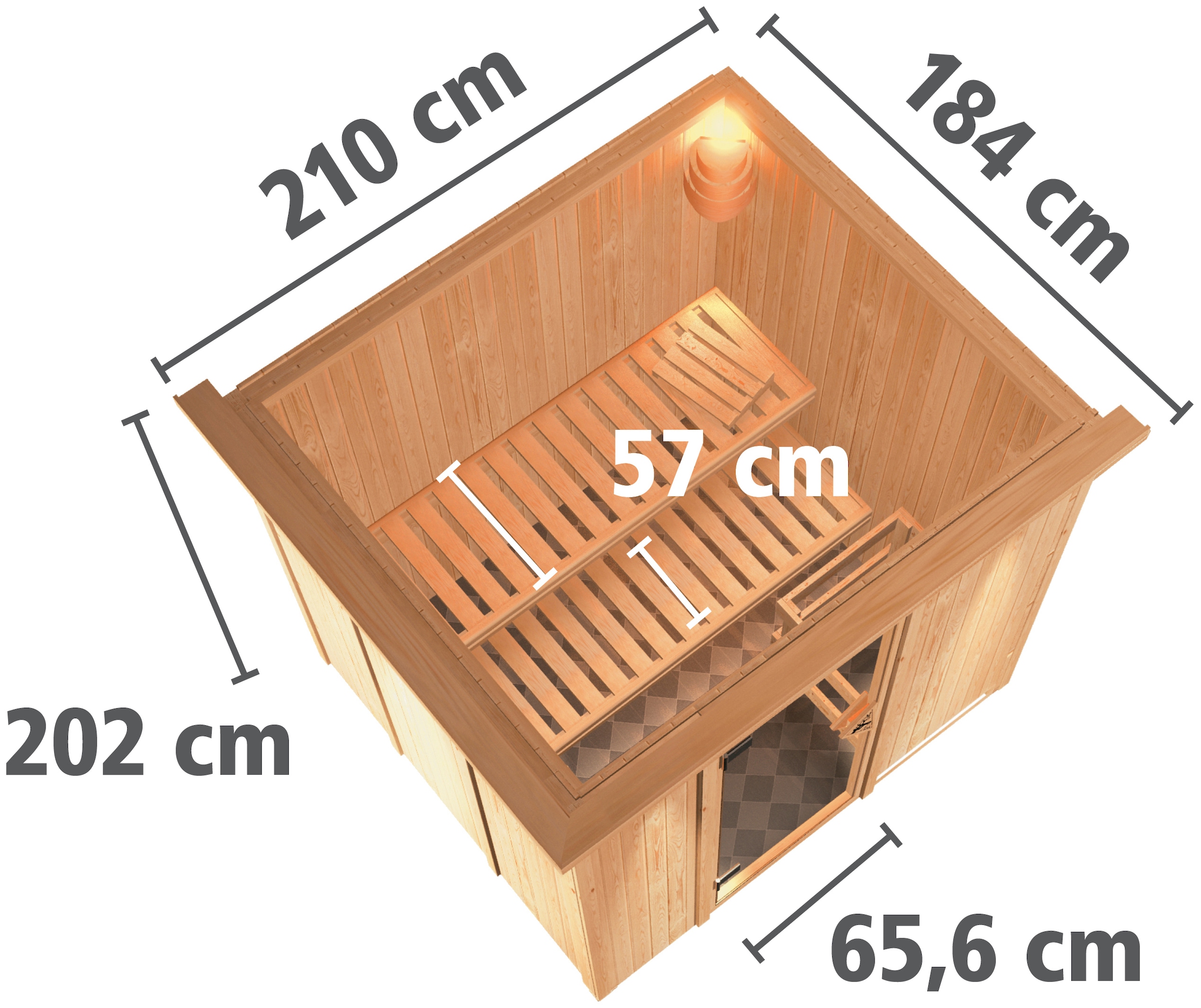 Karibu Sauna »Dima« Set,  ohne Ofen