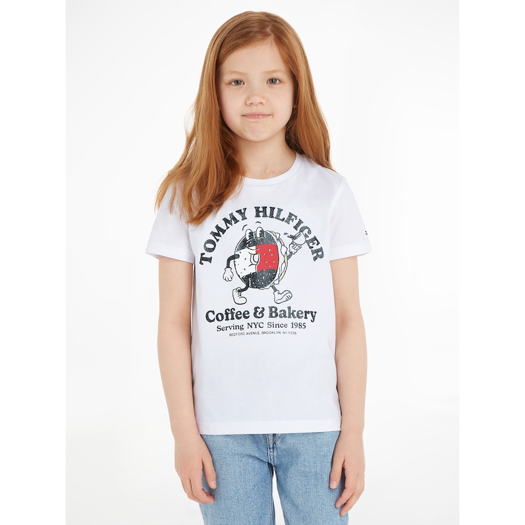 Tommy Hilfiger T-Shirt »TOMMY BAGELS TEE S/S«, mit großem Druck