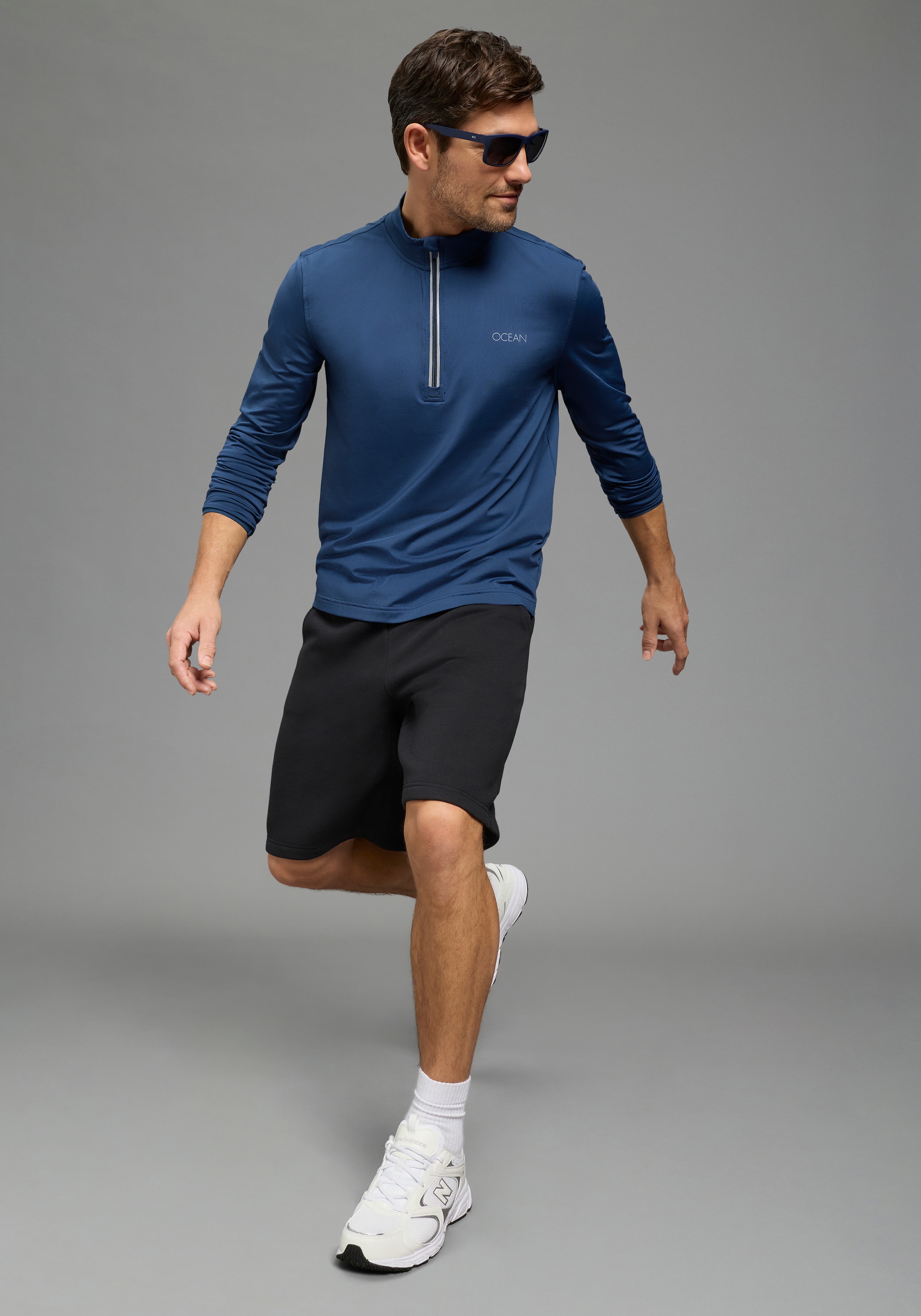 Ocean Sportswear Funktionsshirt »atmungsaktiv , quick dry« schmale Passform, Langarm, mit Reißverschluss am Ausschnitt