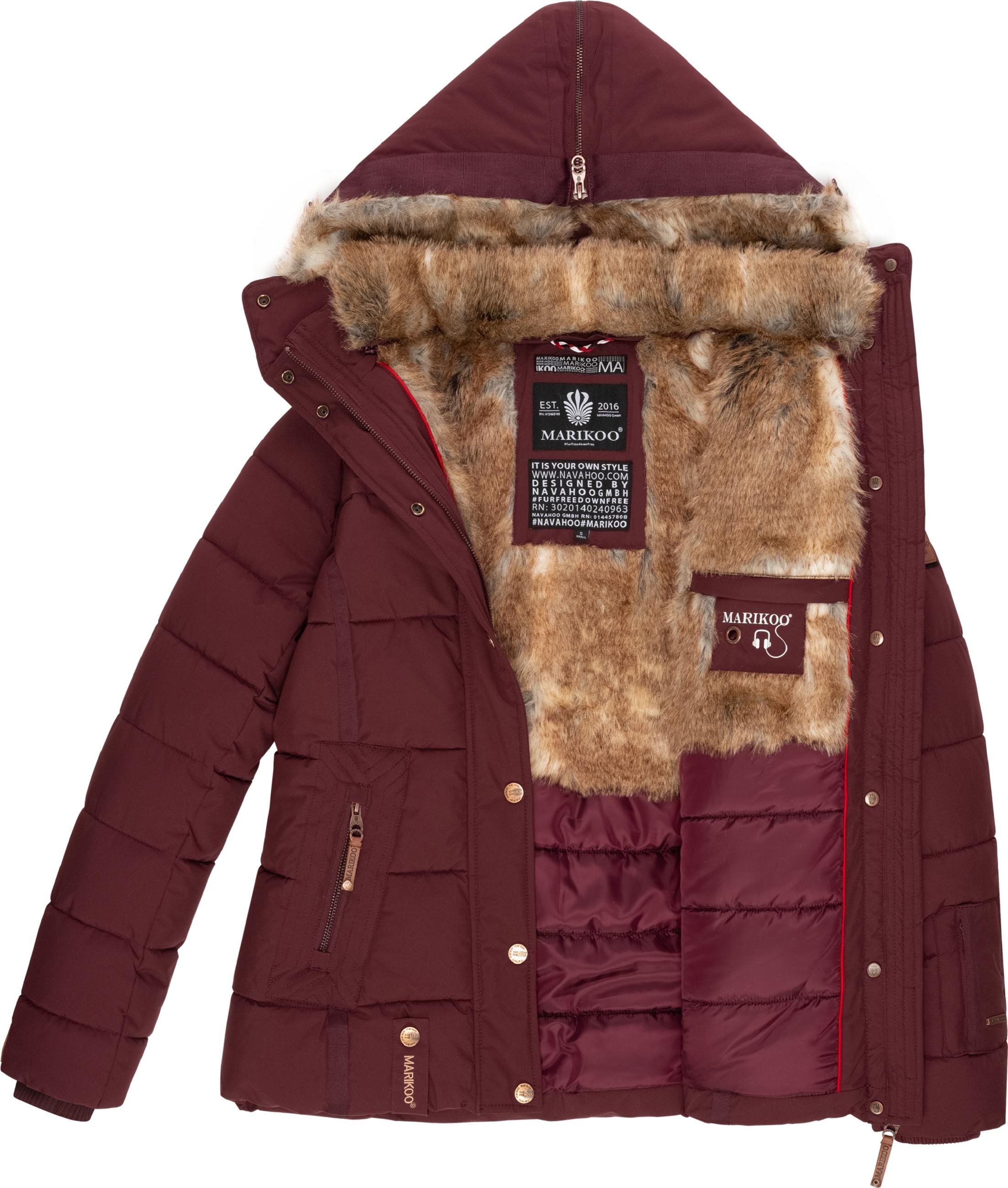 Marikoo Winterjacke »Winterjacke Nekoo«, mit Kapuze