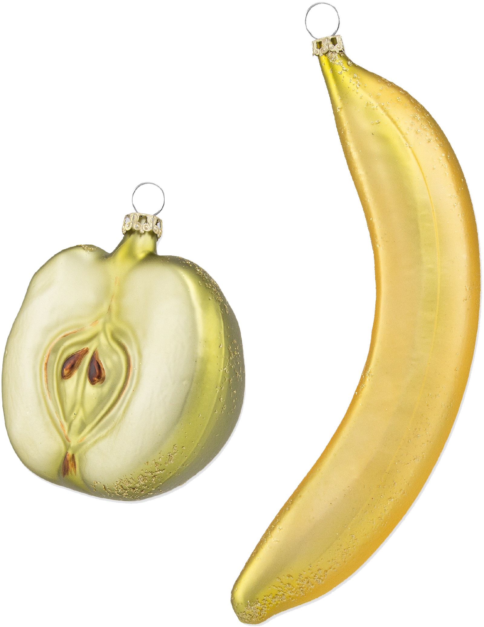 Thüringer Glasdesign Dekokugel »Früchte«, (Set, 2 St.), aus Glas, mundgeblasen, handdekoriert