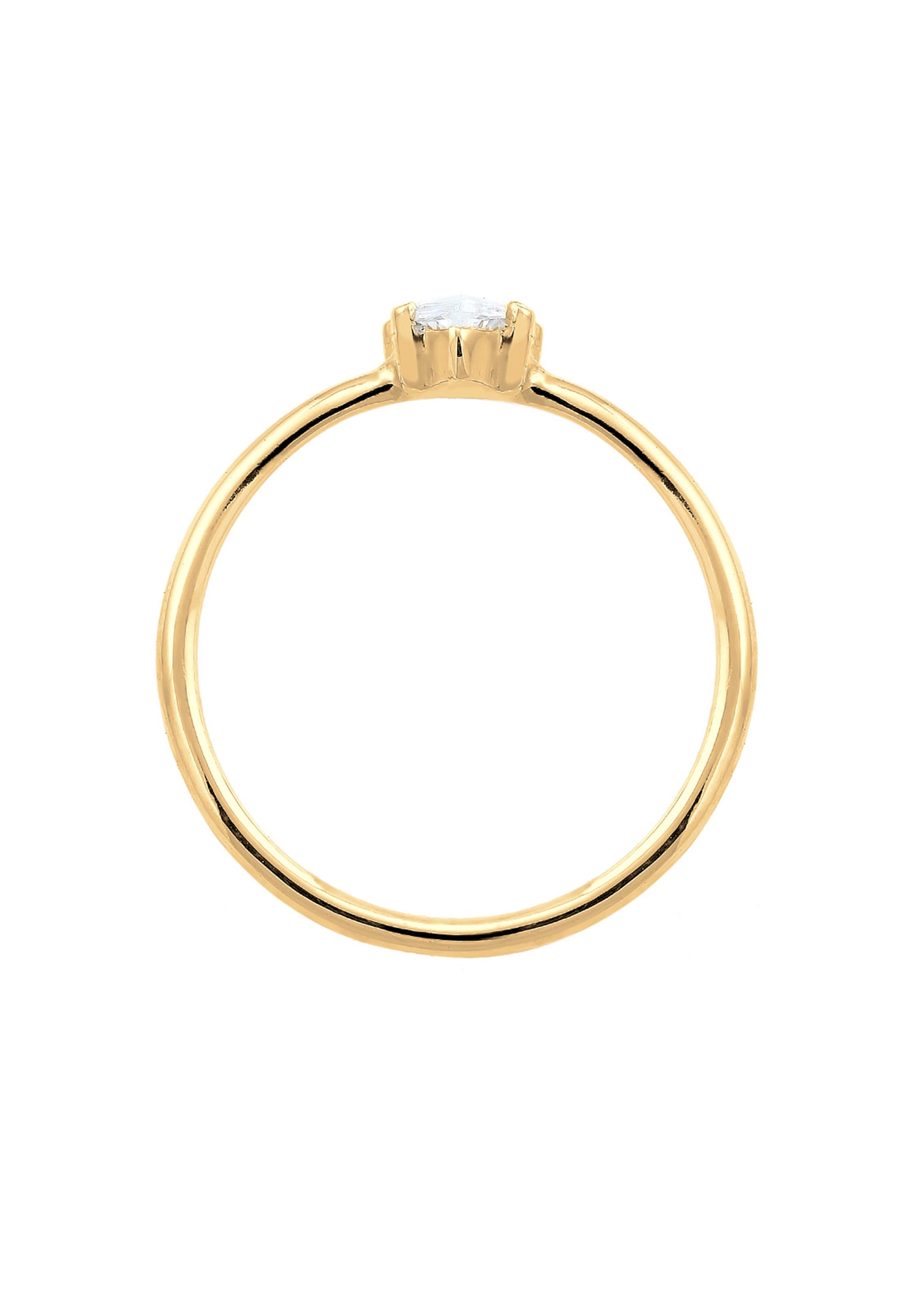 Elli Verlobungsring »Ring Verlobung Marquise Zirkonia Stein 925 Silber«