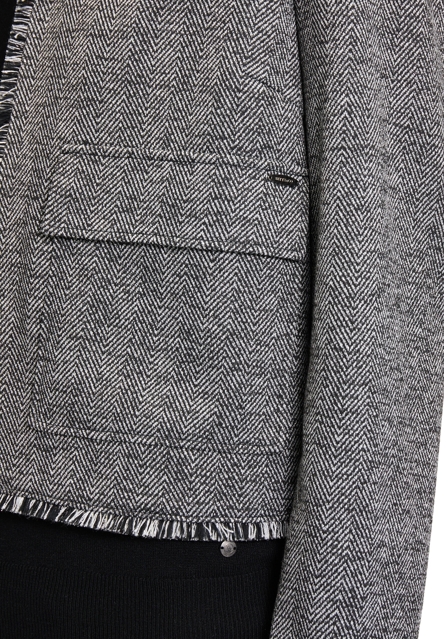 Betty&Co Jerseyblazer »Jerseyjacke mit Fransen«