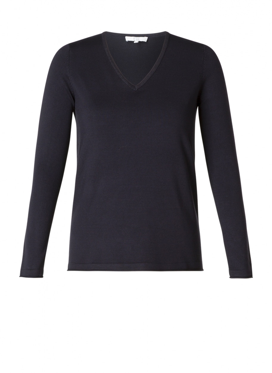 Base Level Curvy V-Ausschnitt-Pullover mit V-Ausschnitt