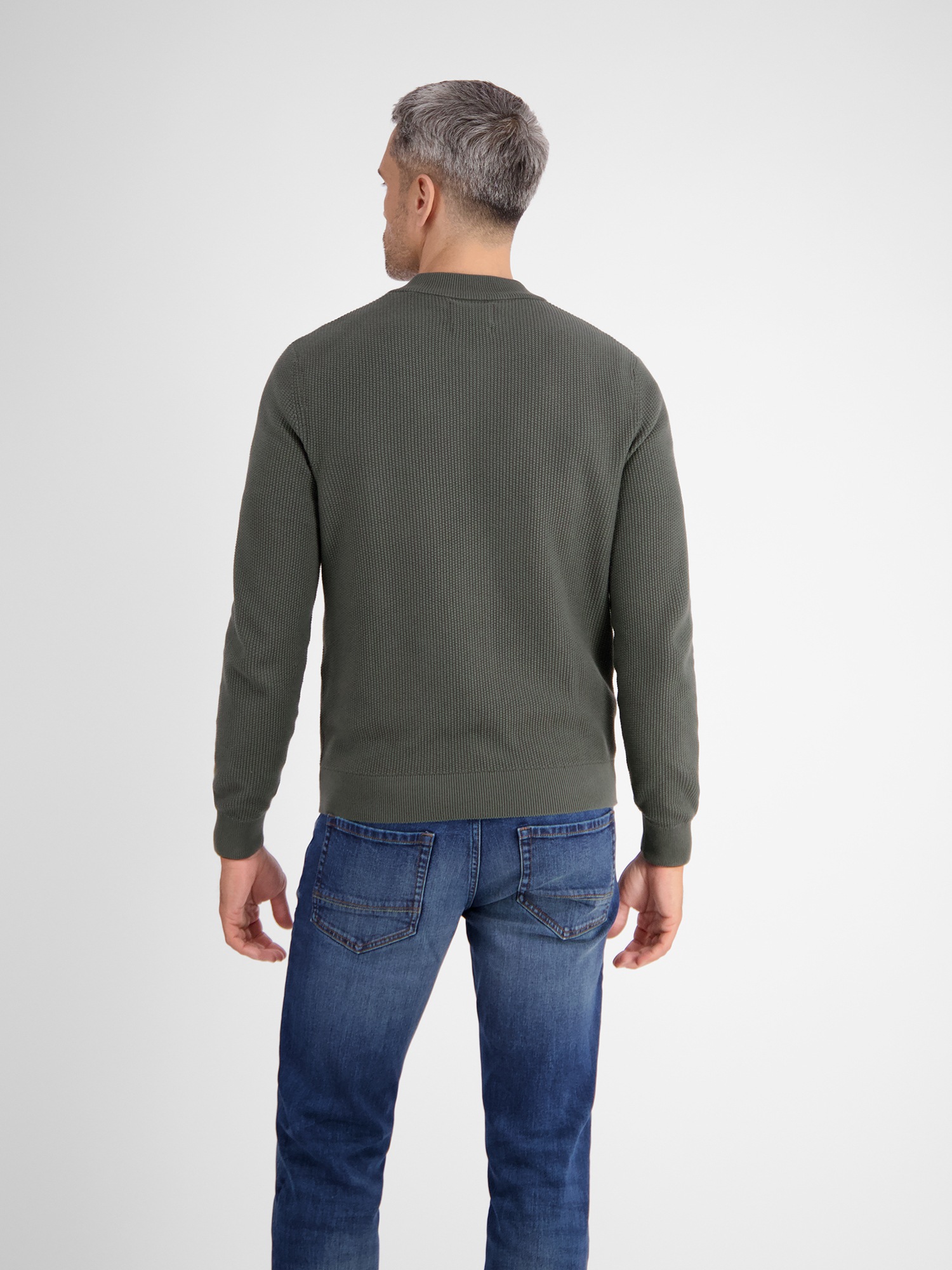 LERROS Strickjacke »LERROS Strickjacke im College-Stil, flachgestrickt«