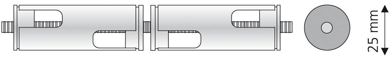 Liedeco Gardinenrohre für im 28 OTTO mm (1 Verbinder, Online-Shop St.), Ø