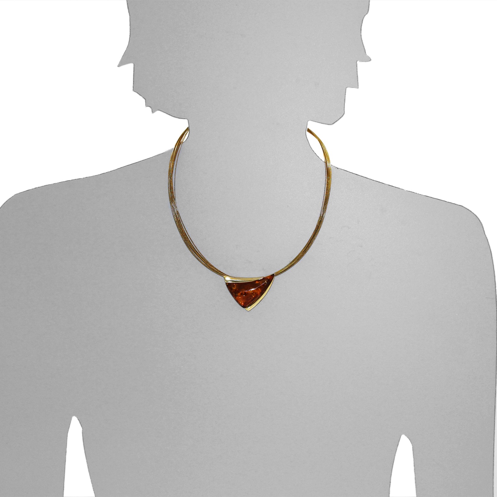 OSTSEE-SCHMUCK Collier »- Imke 40 - Silber 925/000, vergoldet - Bernstein«