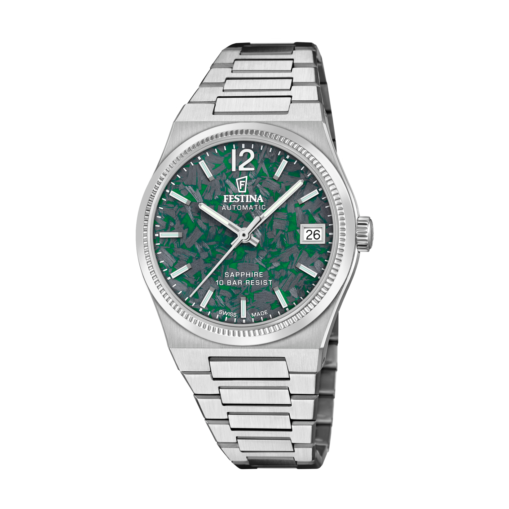Festina Automatikuhr »Automatic« Armbanduhr, Damenuhr, Swiss Made, Mechanische Uhr, Edelstahlarmband
