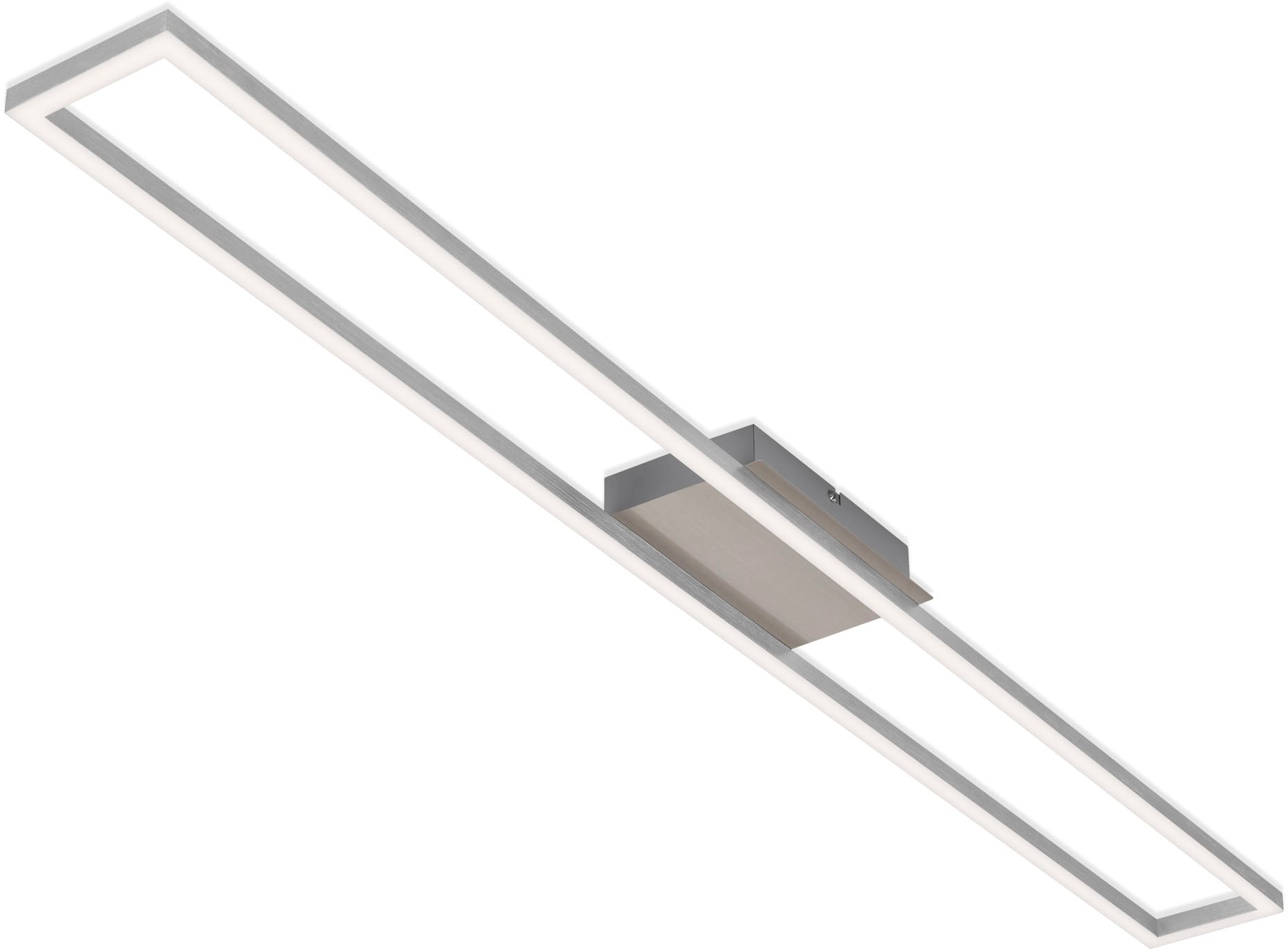 Briloner Leuchten LED Deckenleuchte »3094012 FRAME« LED-Board Warmweiß Deckenlampe, 110x12x5cm, Matt-Nickel, 18W, Wohnzimmer, Schlafzimmer