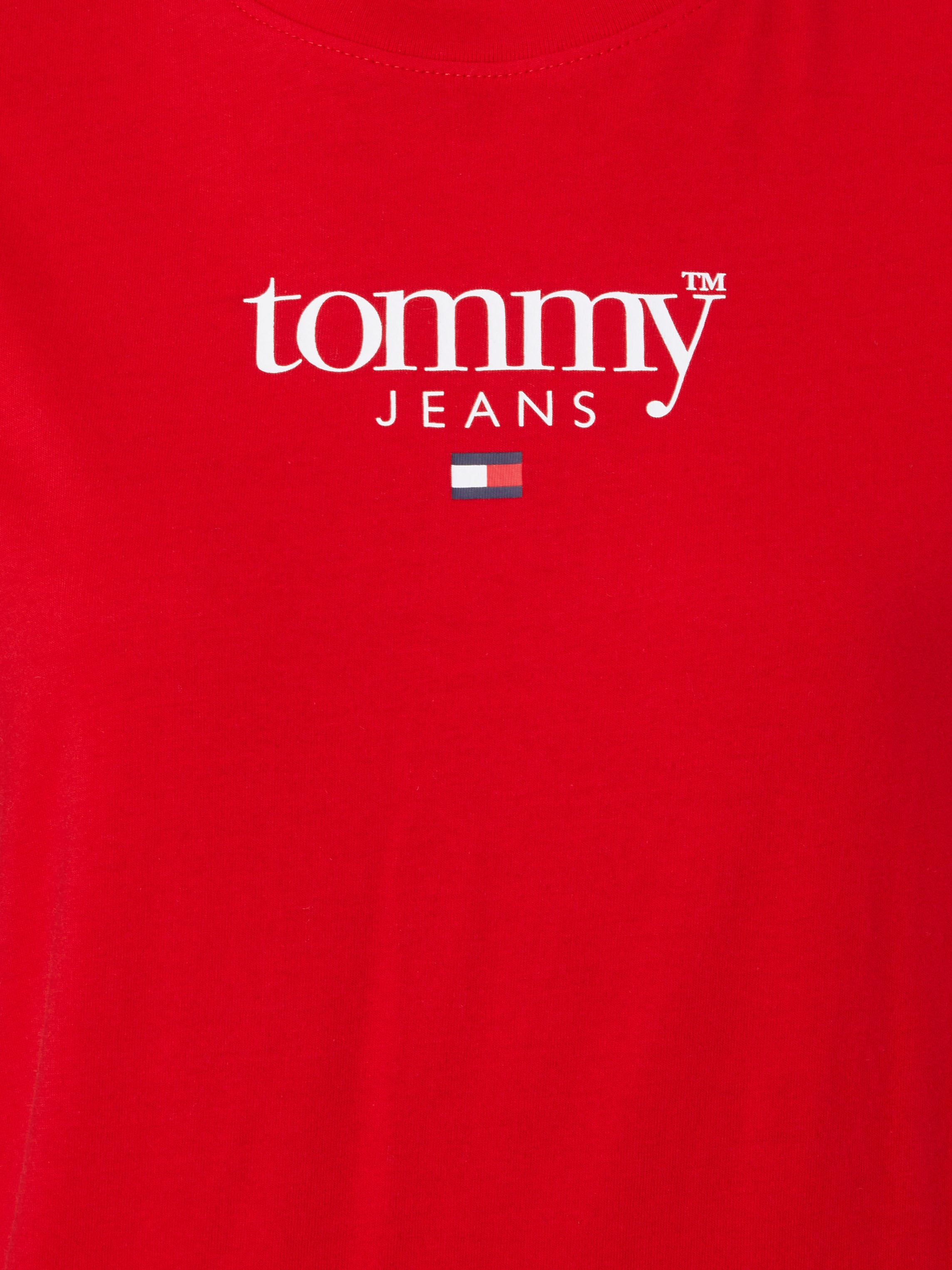 OTTO online Kurzarmshirt Tommy 1 Jeans CLASSIC Jeans Tommy LOGO »TJW bei SS«, gestickter Logo-Flag mit ESSENTIAL