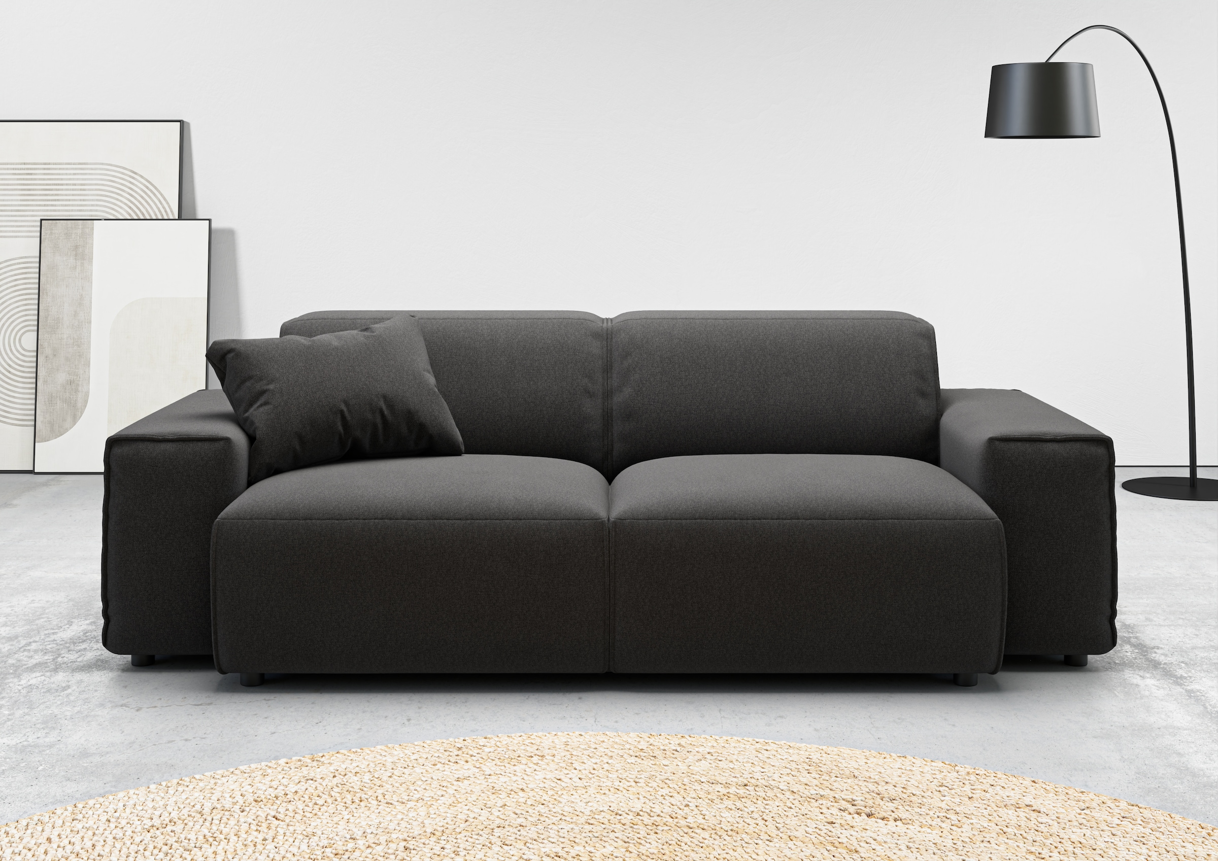 andas 2,5-Sitzer »Glimminge auch in Breitcord, Feincord + Easy care-Bezug« besondere Kedernähte, Zierkissen