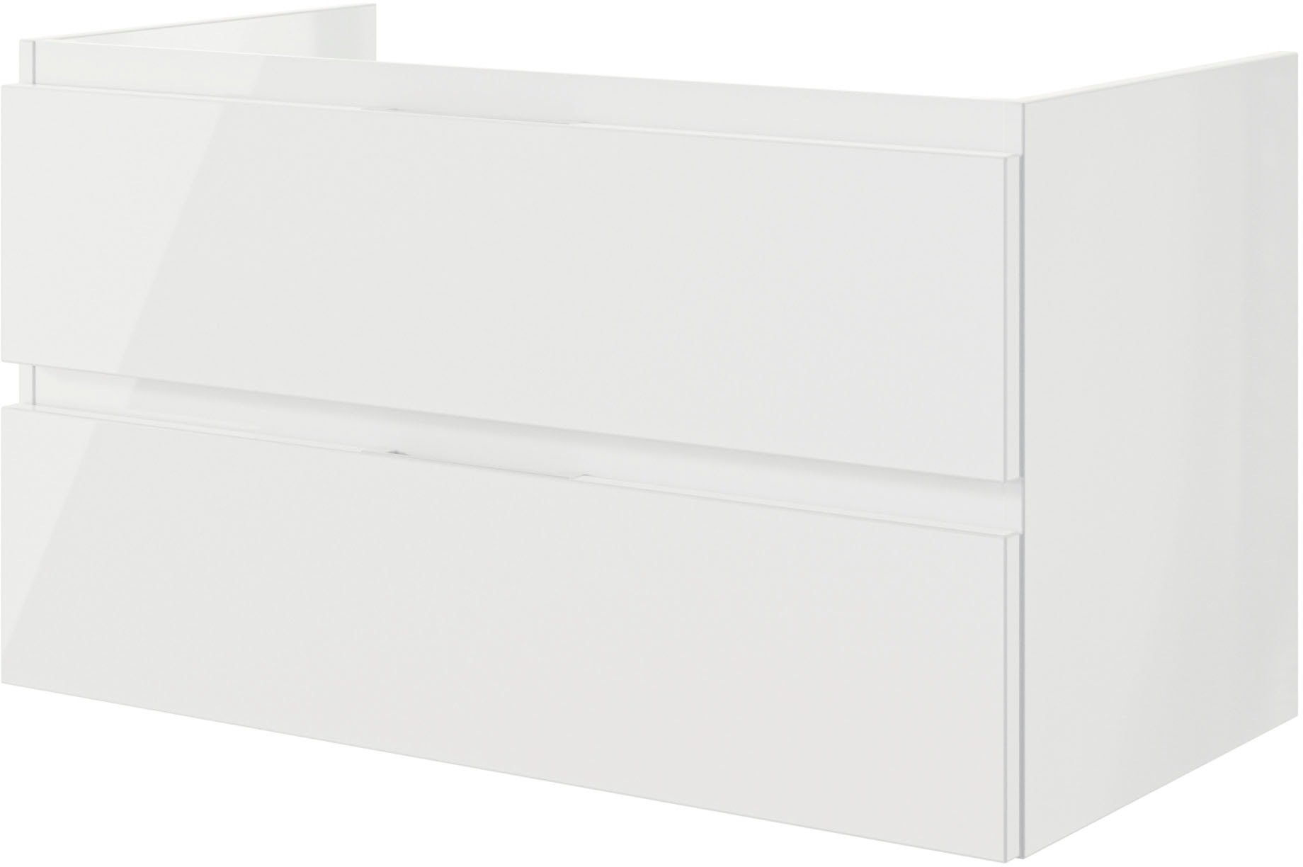 Saphir Badmöbel-Set »Serie 4035 2-teilig, Keramikwaschtisch mit LED-Spiegelschrank«, (Set), 90 cm breit, inkl. Türdämpfer, 2 Schubladen, 3 Türen, 6 Einlegeböden