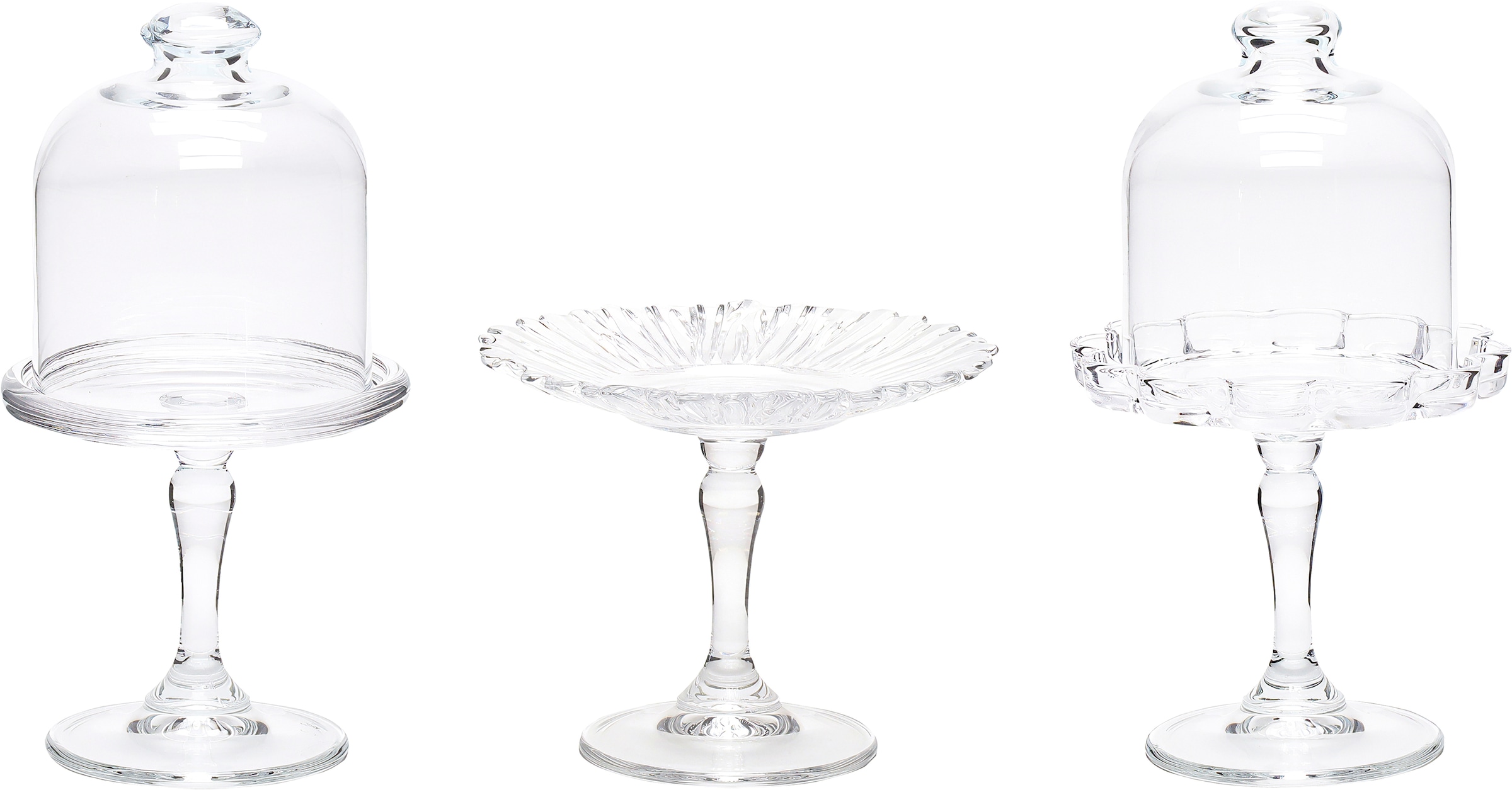 CreaTable Tortenplatte »Mini Patisserie, Tortenplatten-Set, 3-tlg.« Landhaus-Charme, Klassische Tradition, Festliche Momente