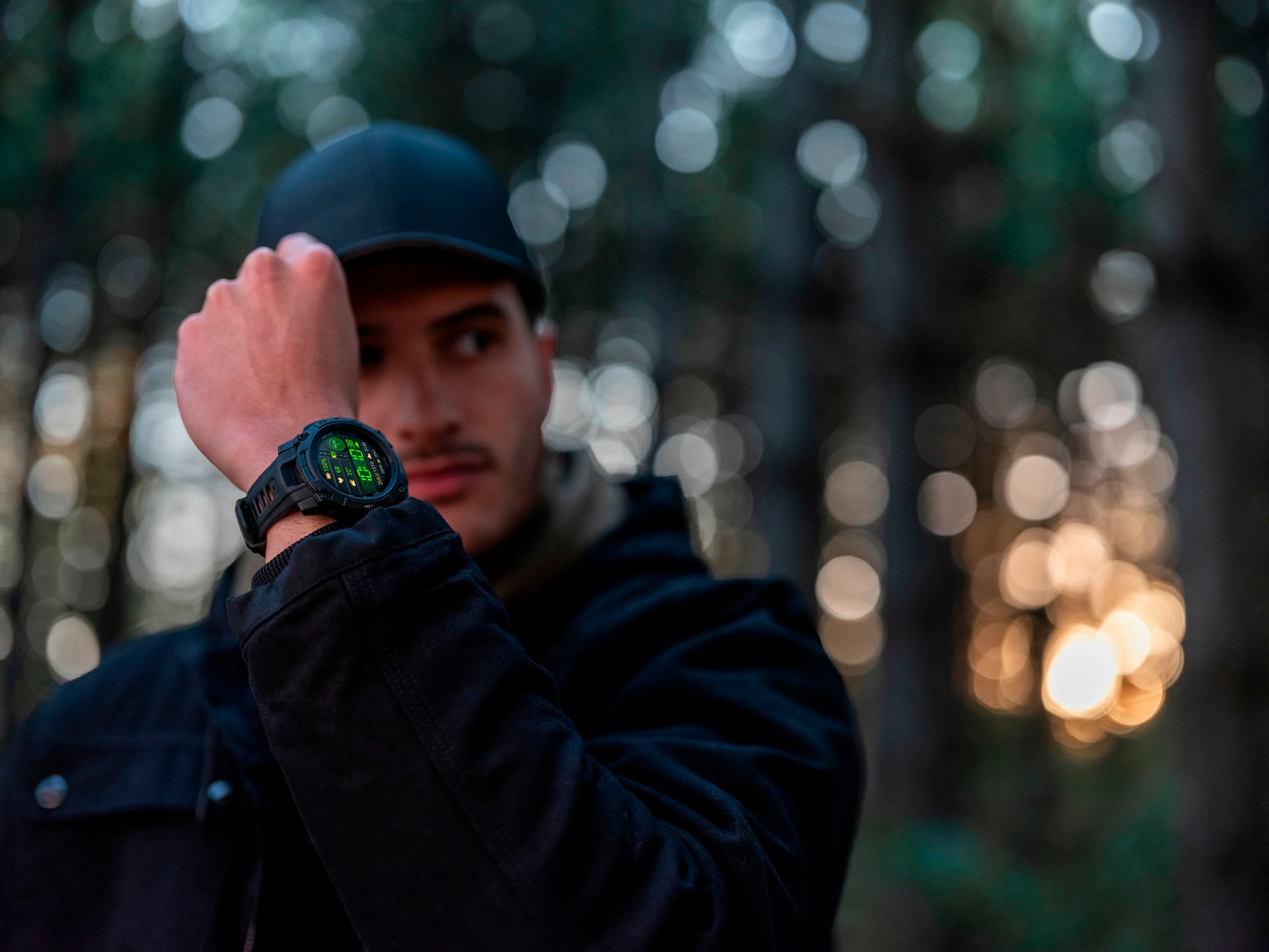 Garmin Smartwatch »Instinct 3 AMOLED 50 mm Tactical Edition« (3,3 cm / 1,3;Herzfrequenzsensor;Thermometer ″)