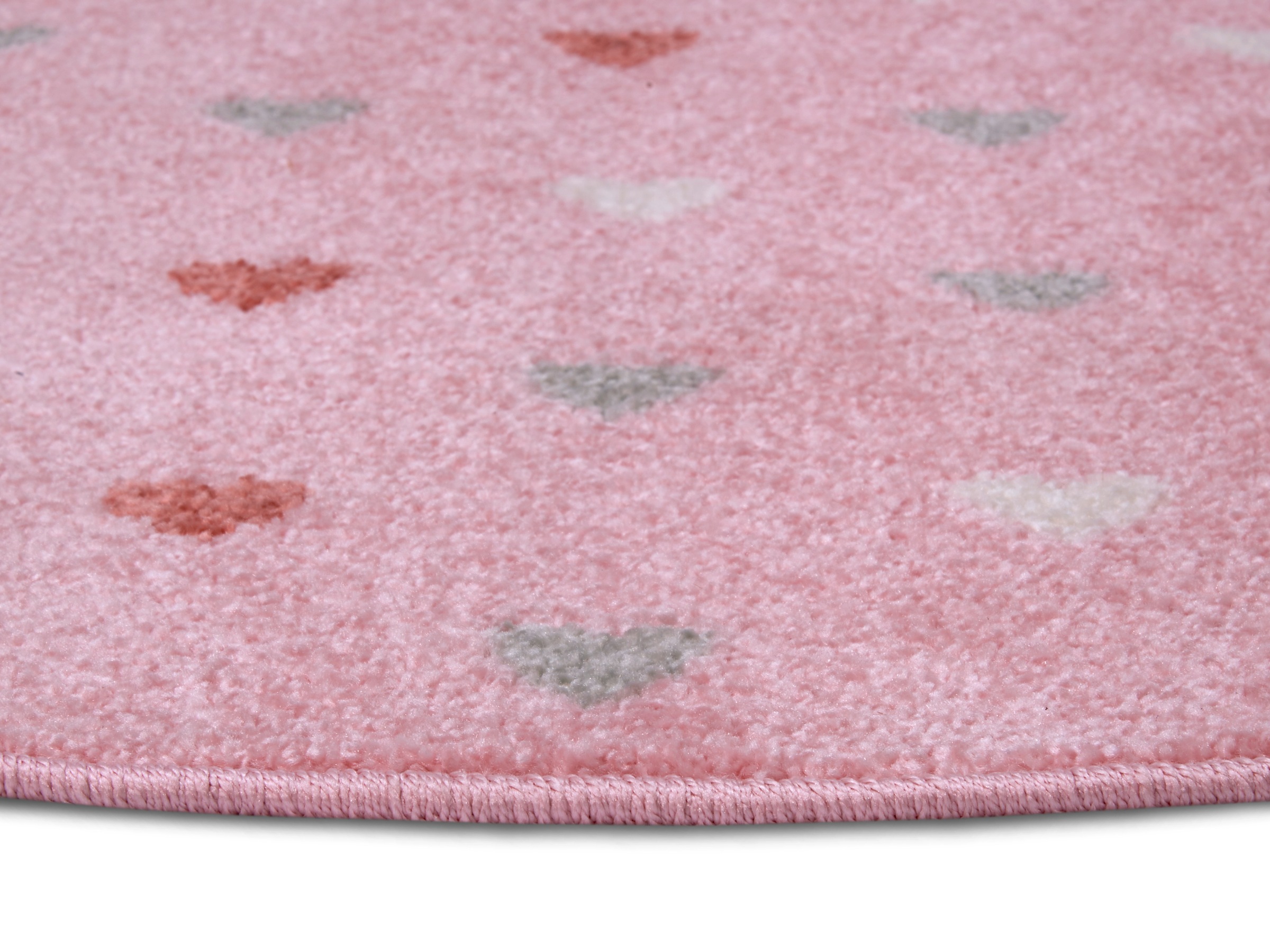 HANSE Home Kinderteppich »Adventures Little Hearts«, rund, 7 mm Höhe, Spielteppich, fest, Kinderzimmer, Kurzflor, Spielunterlage