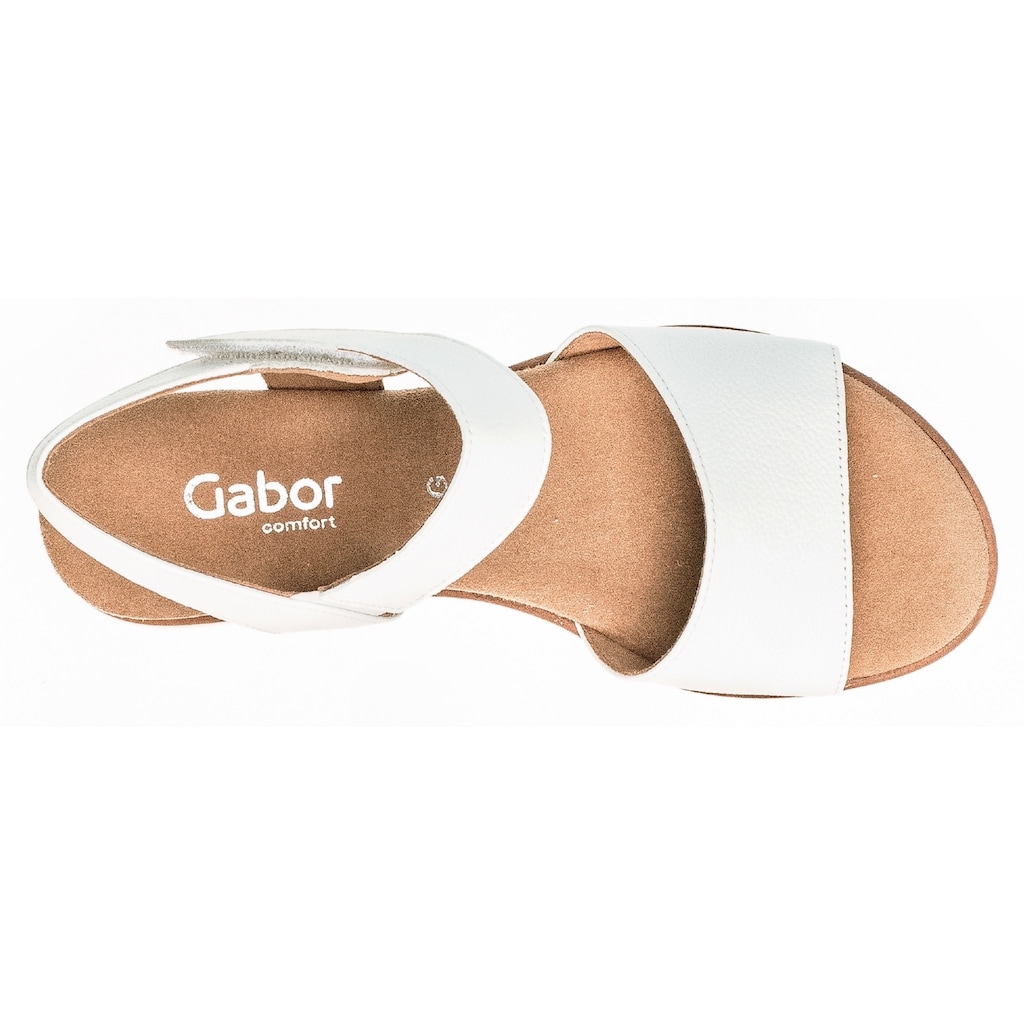Gabor Sandalette »GENUA«, Sommerschuh, Sandale, Keilabsatz, mit Klettverschluss, Weite G