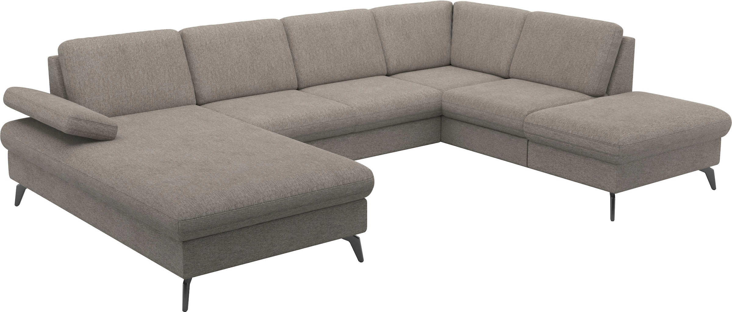 sit&more Wohnlandschaft »Morris Jubi U-Form«, inkl. Armteilfunktion und 1 Zierkissen, wahlweise mit Bettfunktion