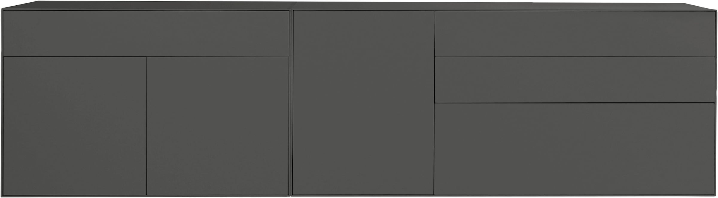 LeGer Home by Lena Gercke Sideboard »Essentials«, (2 St.), Breite: 279cm, MDF lackiert, Push-to-open-Funktion