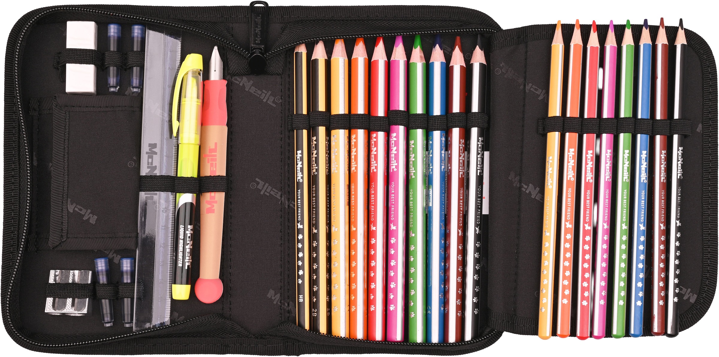 McNeill Schulranzen »Bravo, inkl. Etui, Turnbeutel,« Reflektierende Streifen auf den Schultergurten;Retroreflektierende Flächen