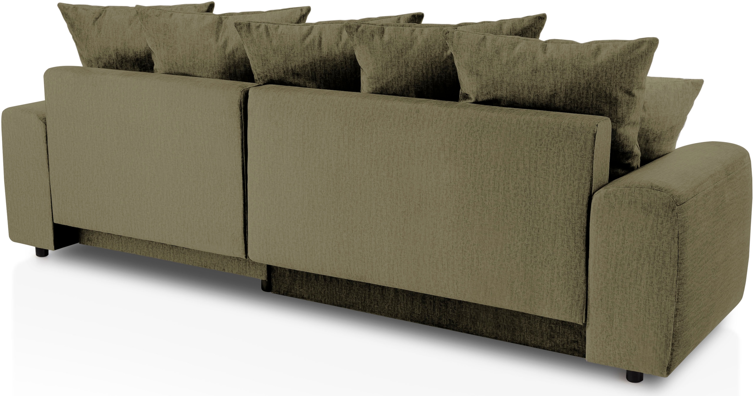 exxpo - sofa fashion Ecksofa »Game, gemütlich mit 5 Rückenkissen und 2 Zierkissen, L-Form«, inkl. Bettfunktion und Bettkasten, bequem, tolle Verarbeitungsdetails