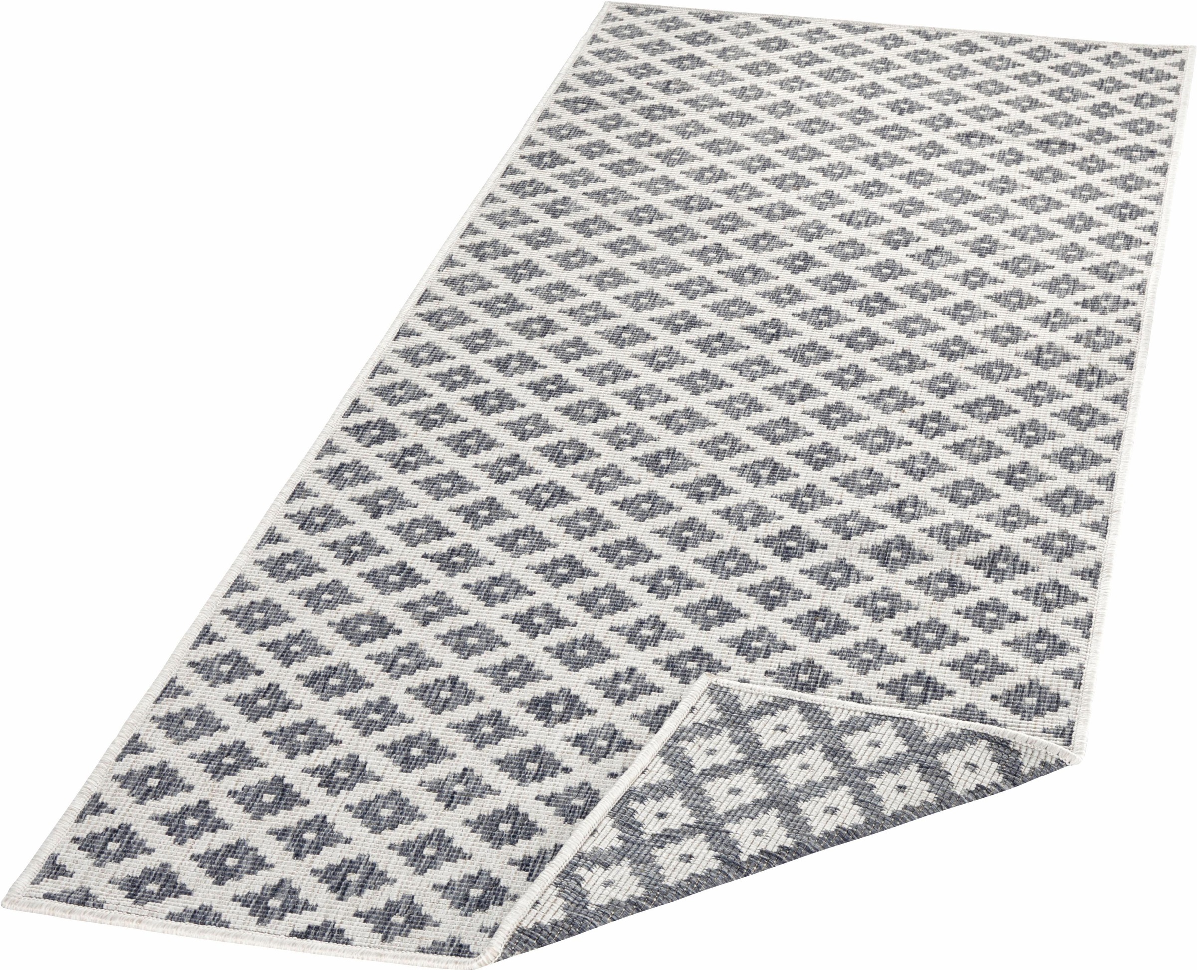 NORTHRUGS Teppich »Nizza Wendeteppich«, rechteckig, 5 mm Höhe, In-& Outdoor, Wetterfest, Balkon, Läufer, Wohnzimmer, Wasserfest