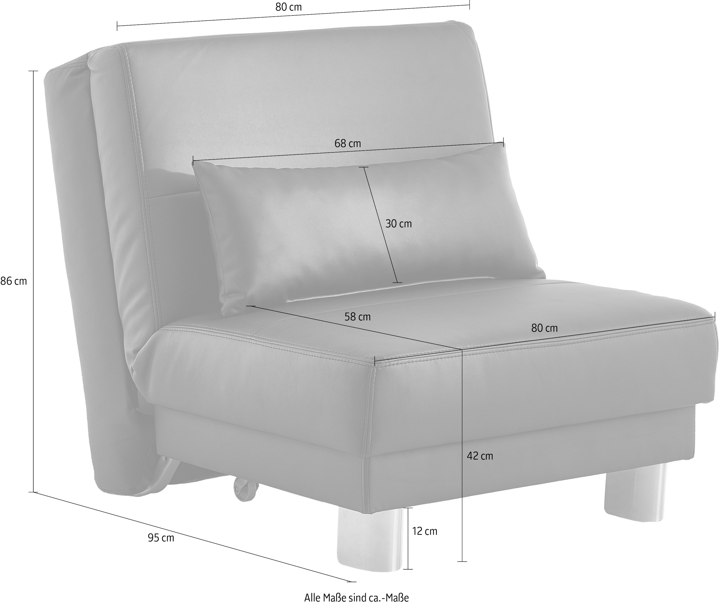 INOSIGN Schlafsofa »Gina«, mit einem Handgriff vom Sofa zum Bett