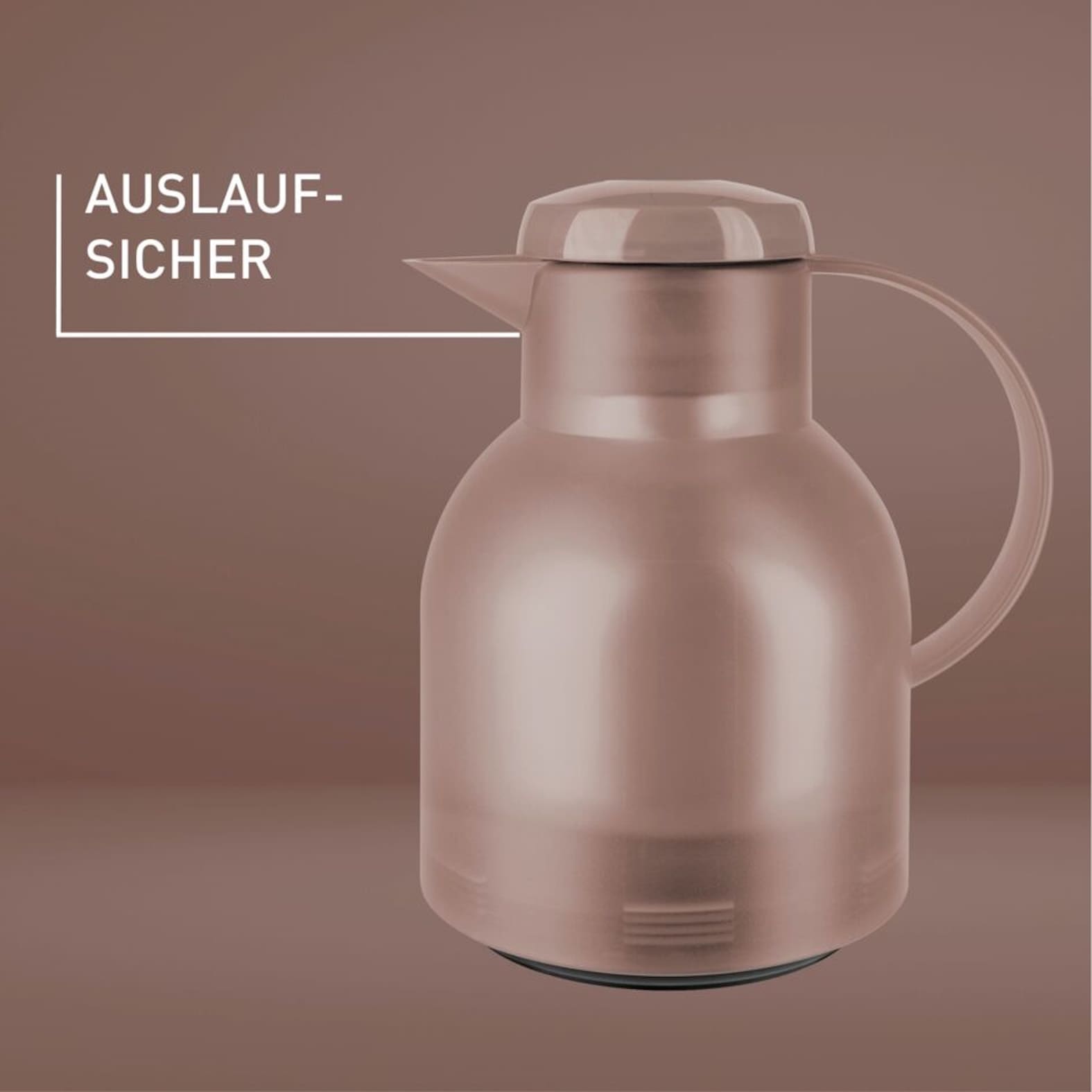 Emsa Isolierkanne »Samba« 1 l zeitloses Design, einfacher Knopfdruck, 24h kalt, 12h warm