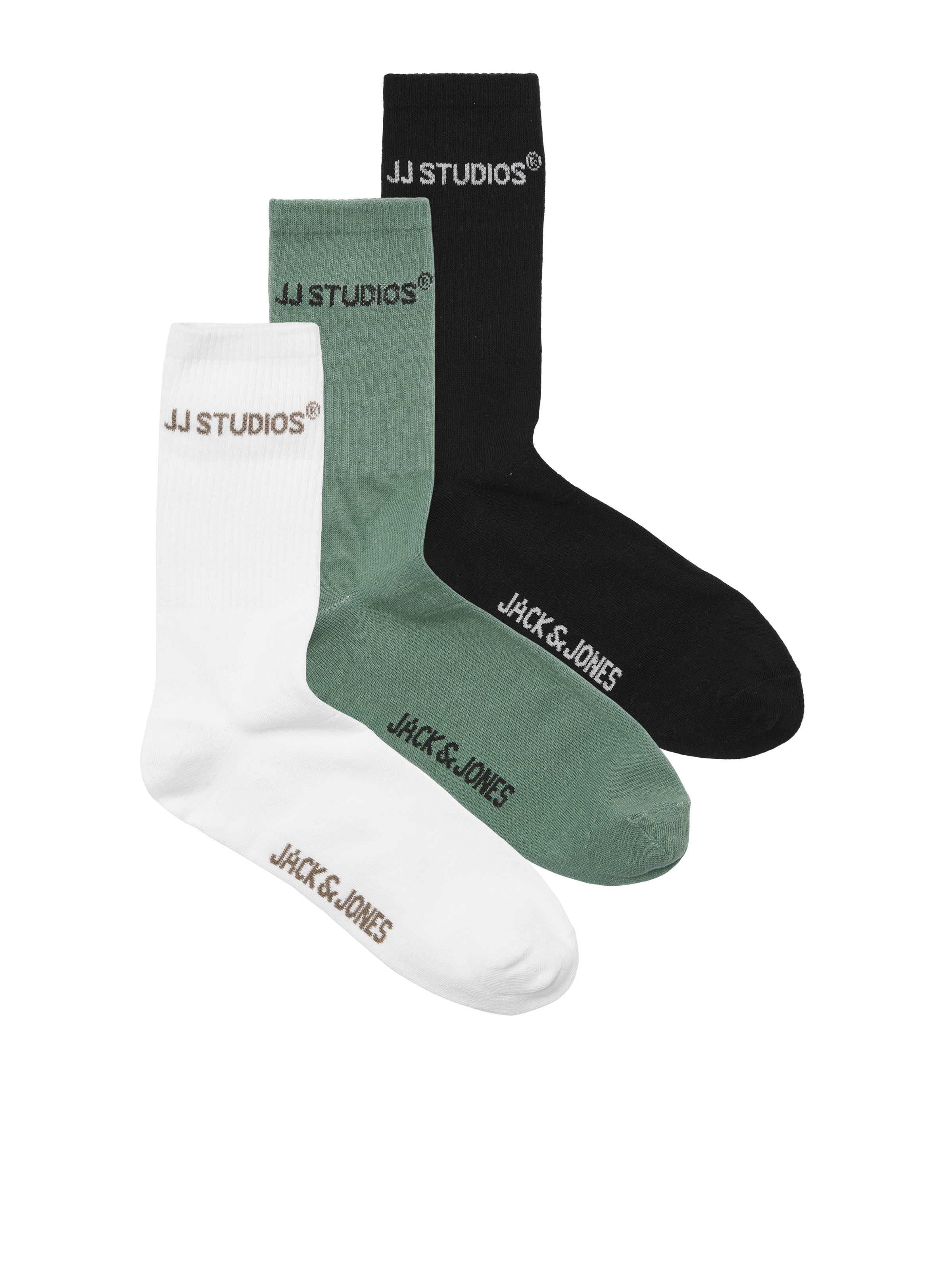Jack & Jones Freizeitsocken »JACSOHO TENNIS SOCKS 3 PACK NOOS« Packung, 3 Paar tlg. mit Logostickerei