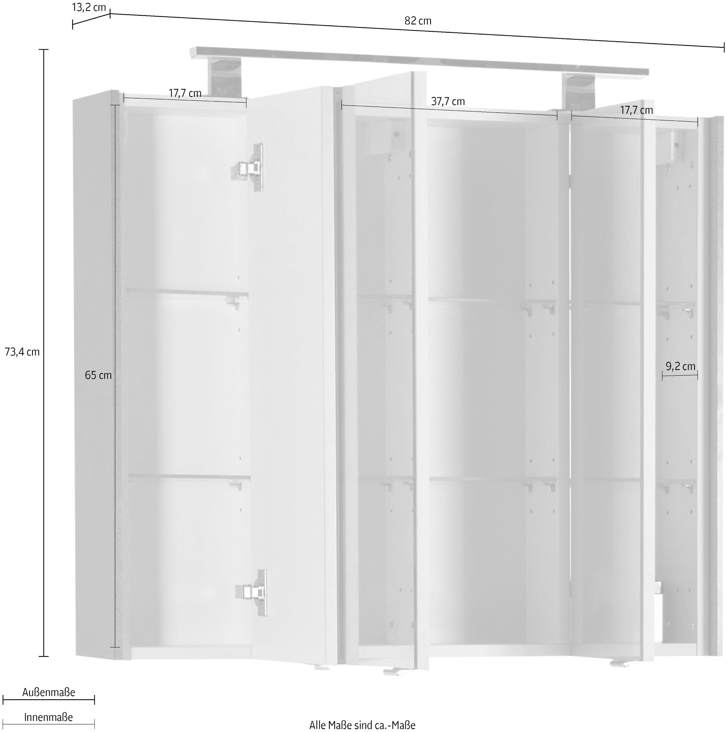 MARLIN Spiegelschrank »3400«, Breite 82 cm kaufen online bei OTTO
