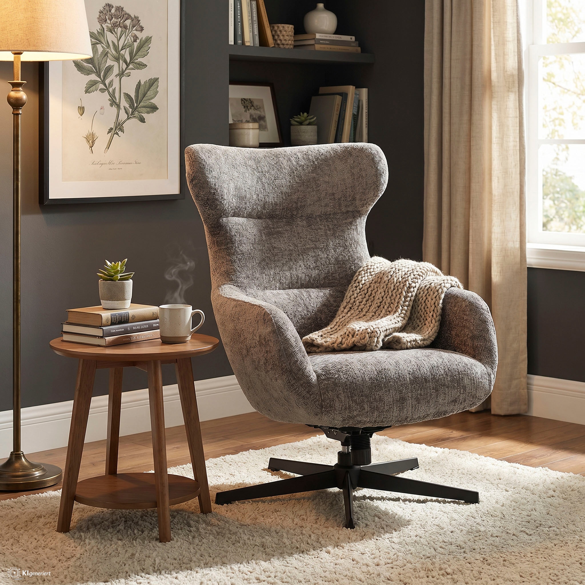 SalesFever Sessel »Marvello, Chenillestoff, 360° Dreh- und Kippfunktion« Komfortsessel mit ergonomischem Sitzkomfort und weichem Stoff