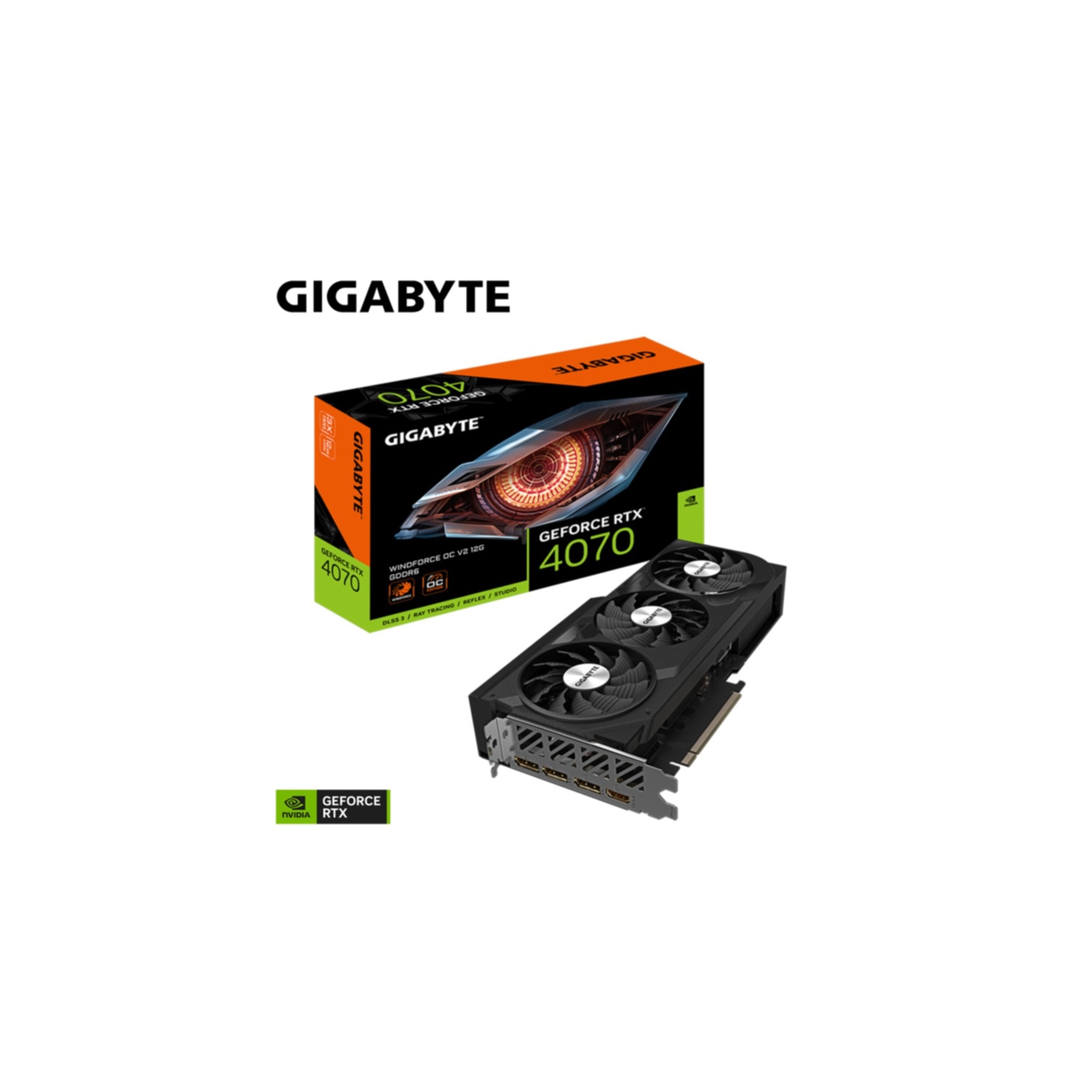 Grafikkarte »GeForce RTX 4070 WINDFORCE OC V2 12G Grafikkarte - 12GB GDDR6, 192bit,«