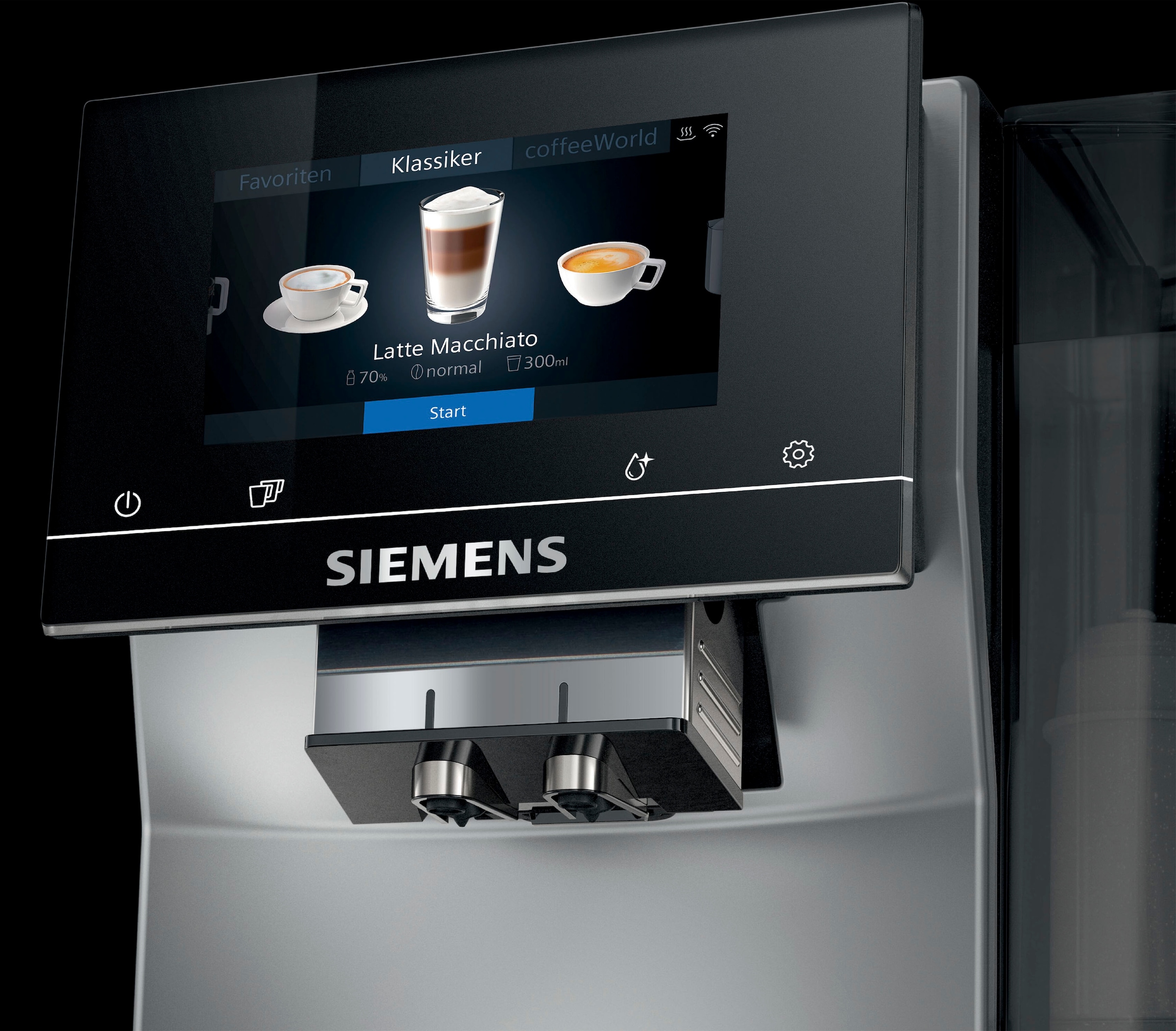 metallic bei silber »EQ.700 OTTO Kaffeevollautomat Full-Touch Profile speicherbar, -Display, SIEMENS Milchsystem-Reinigung Inox TP705D47«, bis bestellen 10