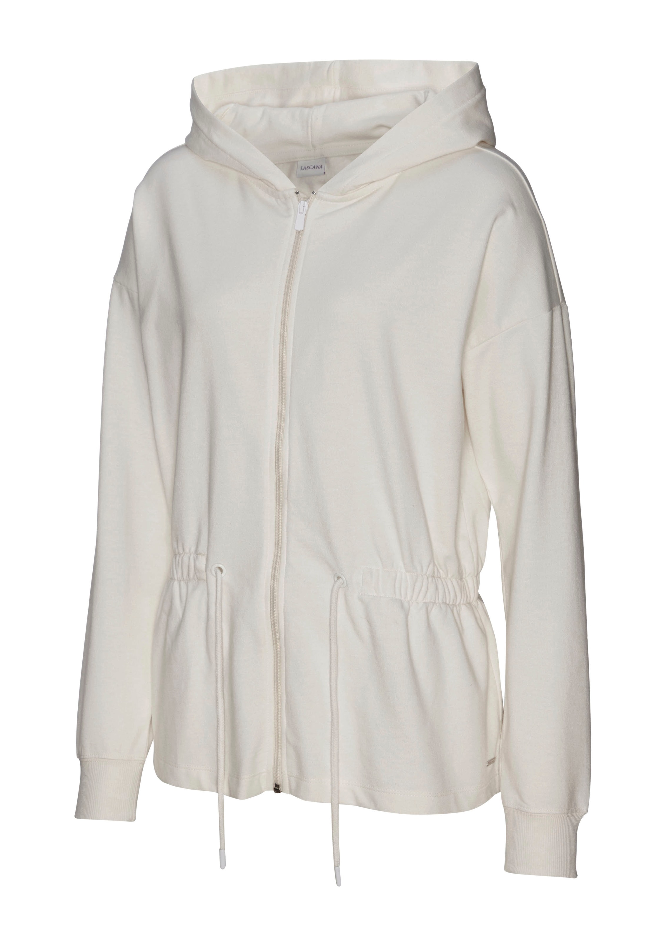 LASCANA Sweatjacke, mit Tunnelzug in der Taille, Loungewear