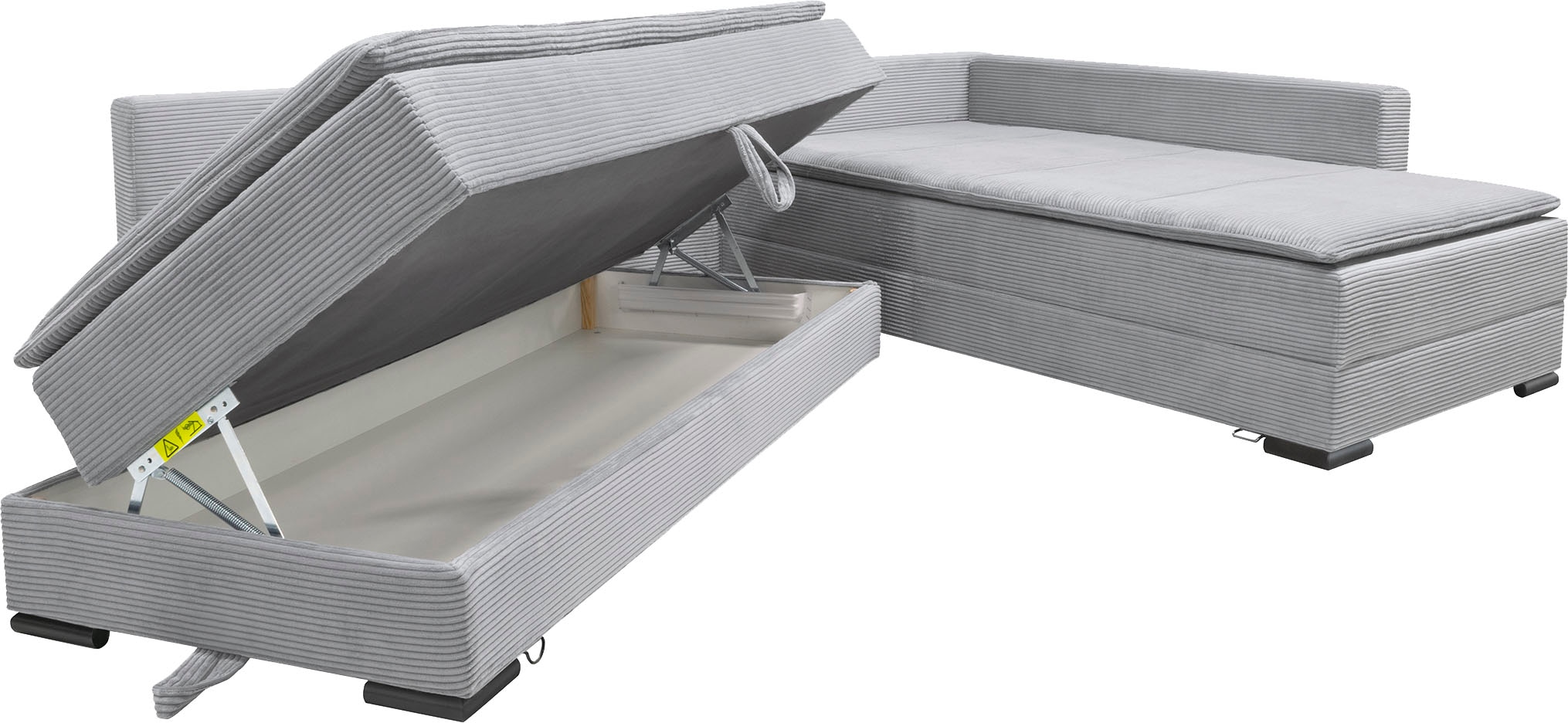 INOSIGN Ecksofa, inklusive Bettfunktion und Bettkasten