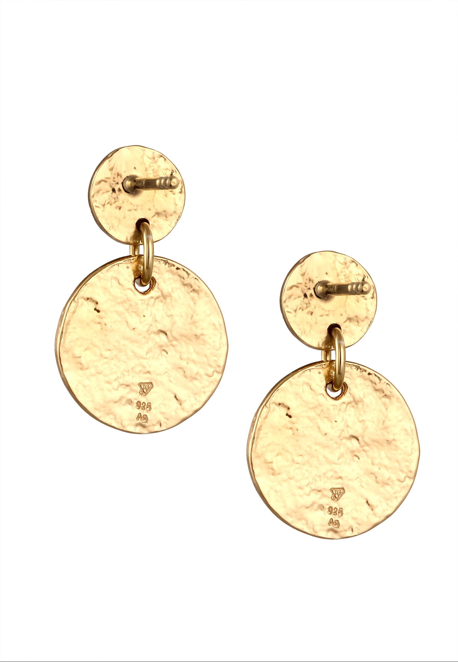Elli Paar Ohrstecker »Ohrringe Ohrhänge Plättchen Vintage Look 925 Sterling Silber«
